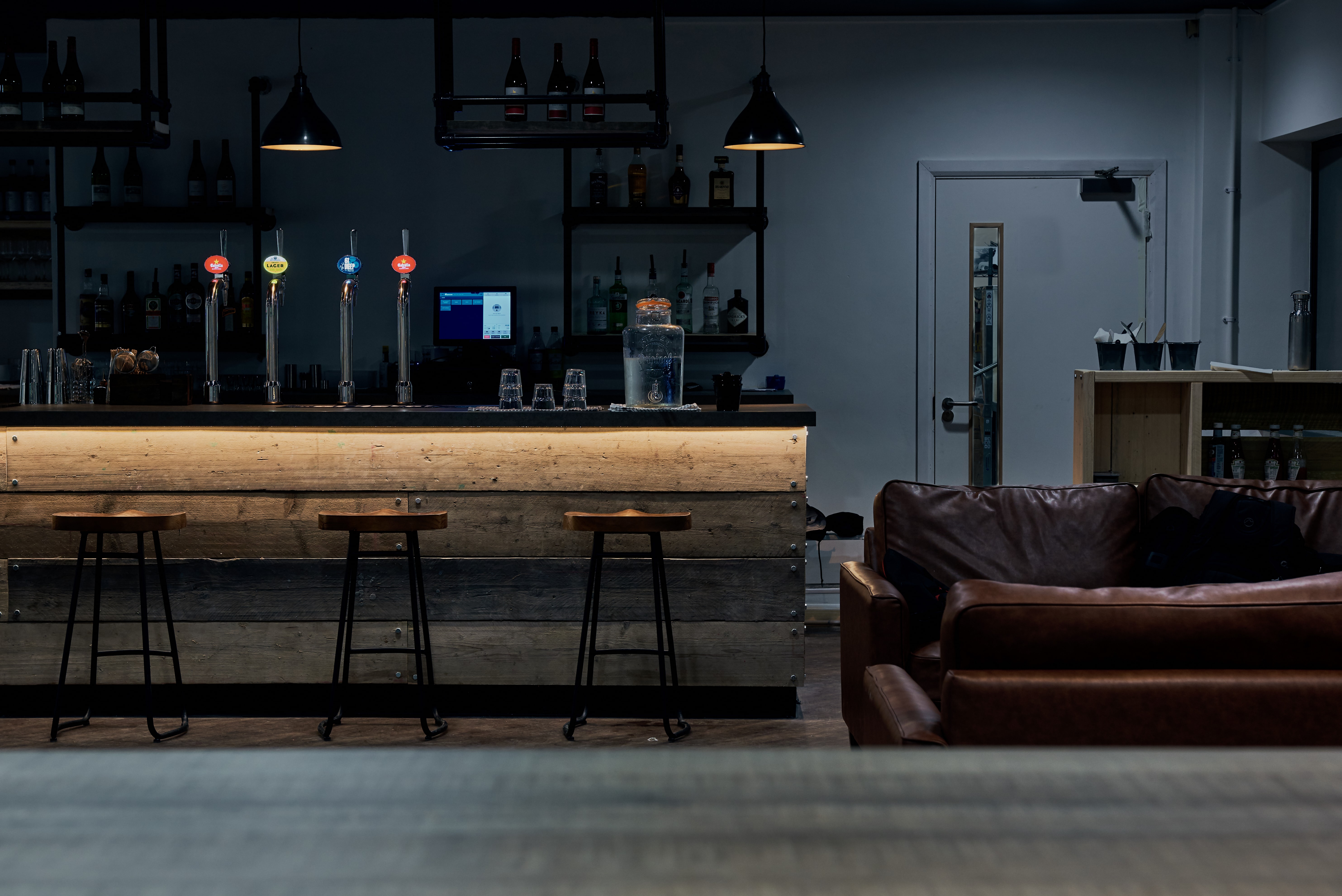 Modern bar at The View Restaurant, ideal for networking events and casual gatherings.