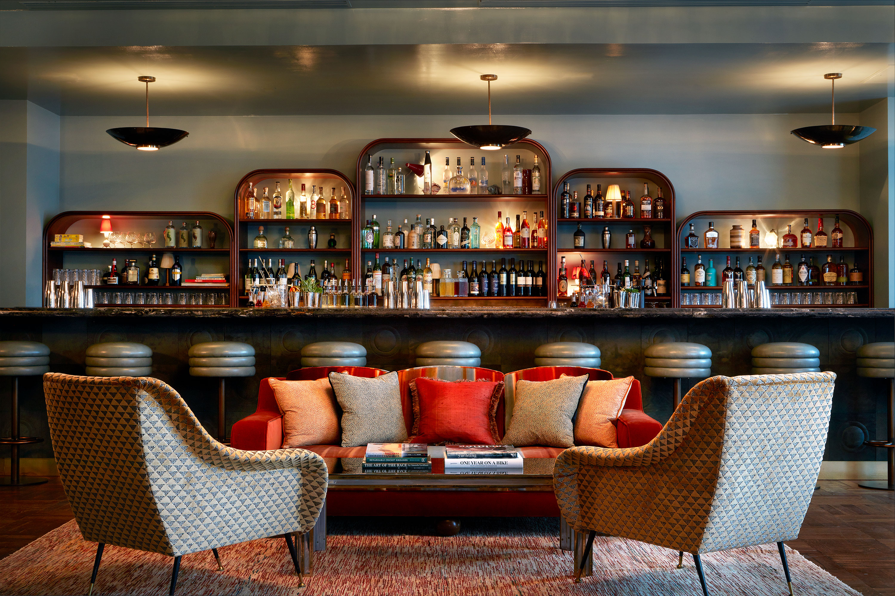 Stylish lounge at White City Studio, ideal for networking events with modern decor.