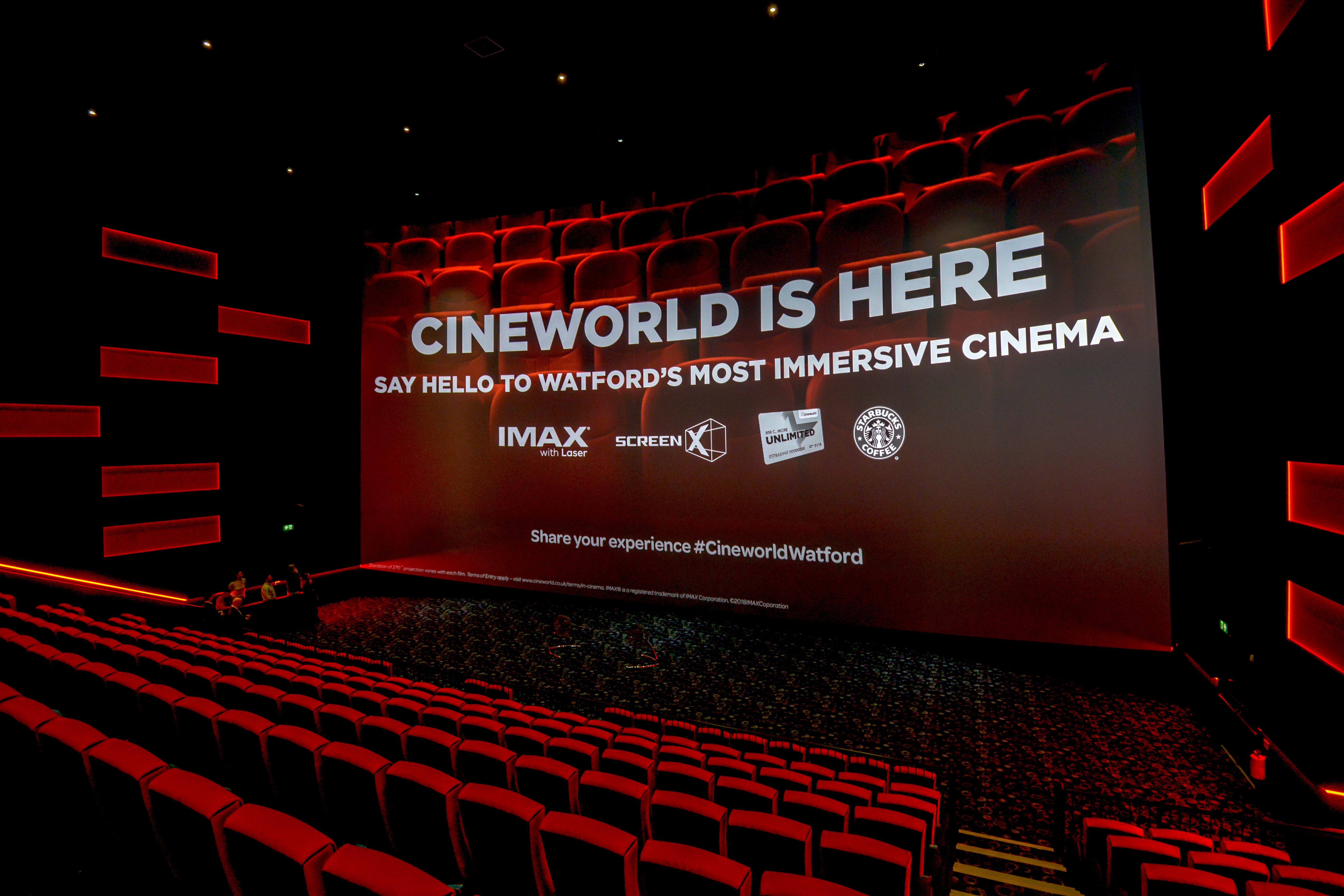 IMAX screen 1 at Cineworld Watford, ideal for corporate events and film premieres.