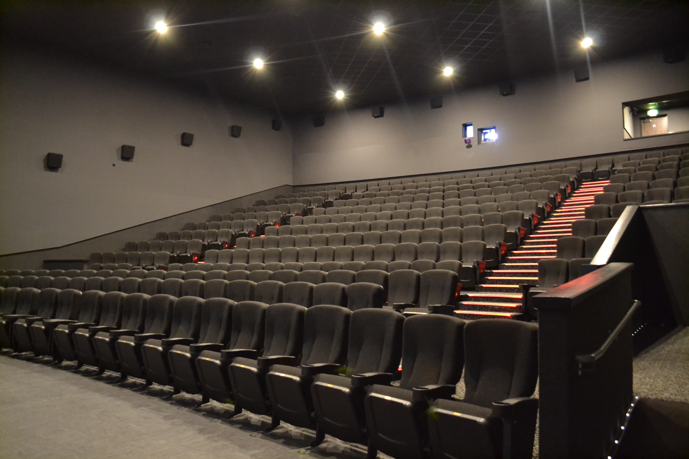 Modern Cineworld Wembley Screen 9 auditorium with tiered seating for film screenings and presentations.