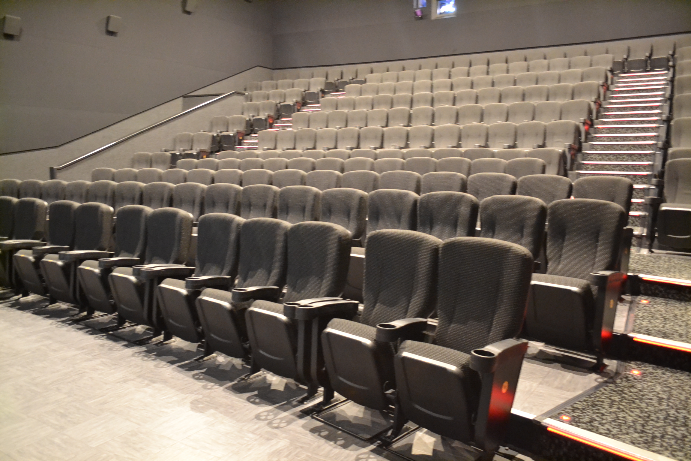 Cineworld Wembley Screen 5 auditorium with tiered seating for presentations and conferences.