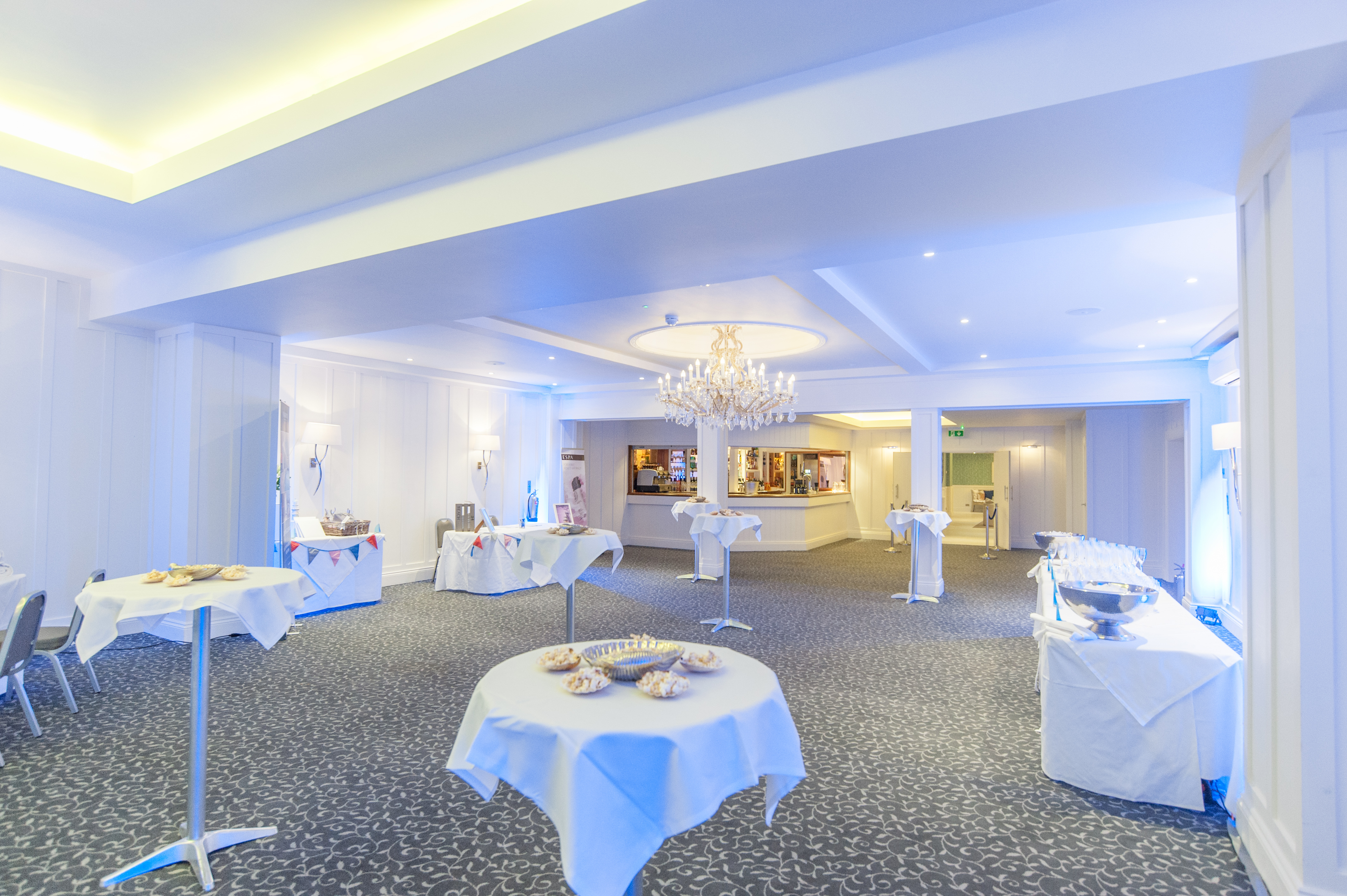 Connaught Suite at Sidmouth Harbour Hotel, elegant event space for weddings and meetings.