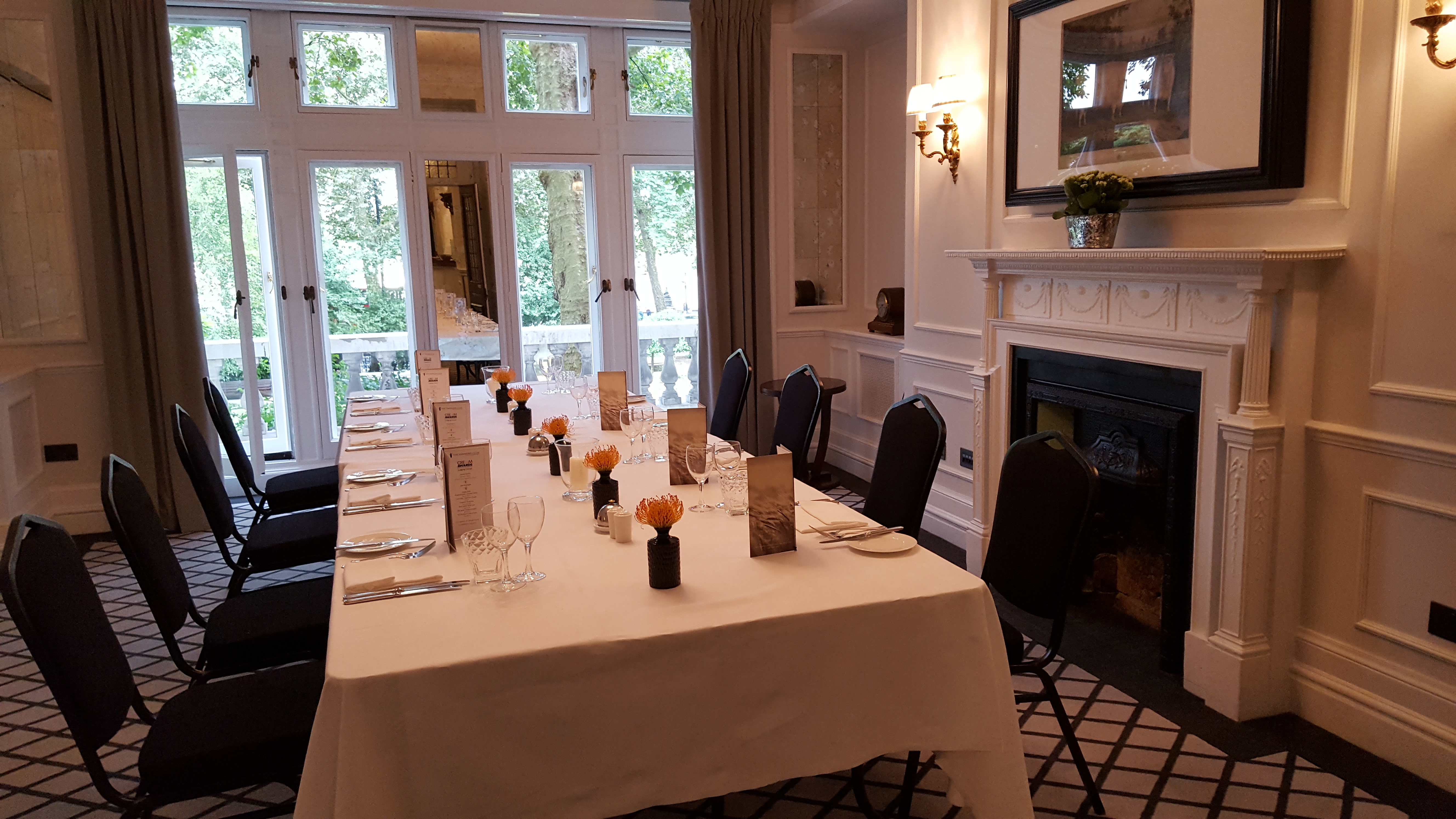 Elegant dining table in Cumber Room, perfect for corporate events and gatherings.