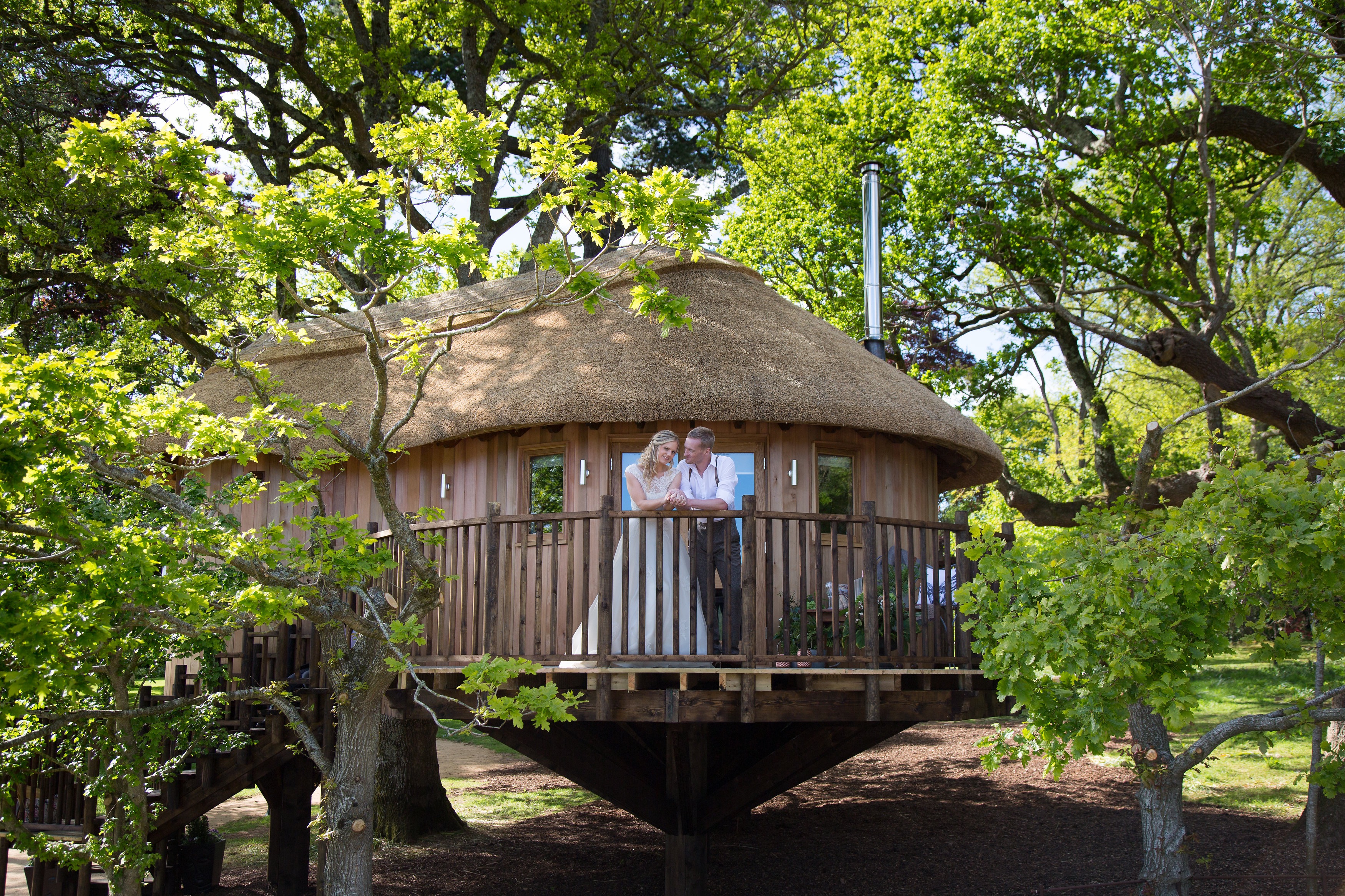 Charming treehouse venue in Deer Park Country House for weddings and retreats.