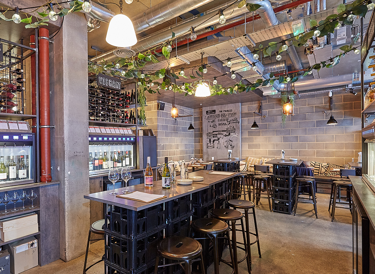 Modern venue at Vagabond Battersea with sleek bar, ideal for networking events and private parties.