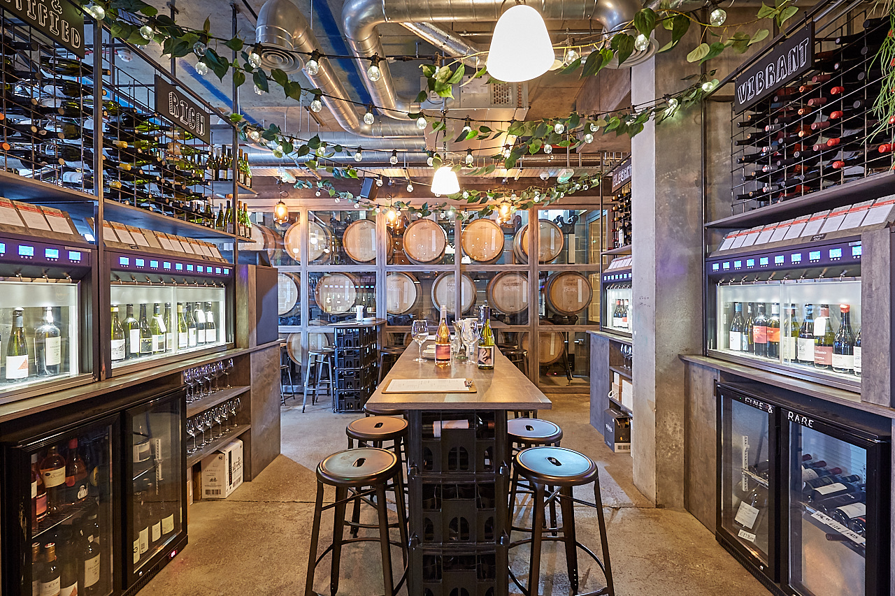 Stylish wine bar at Vagabond Battersea, ideal for corporate events and private tastings.