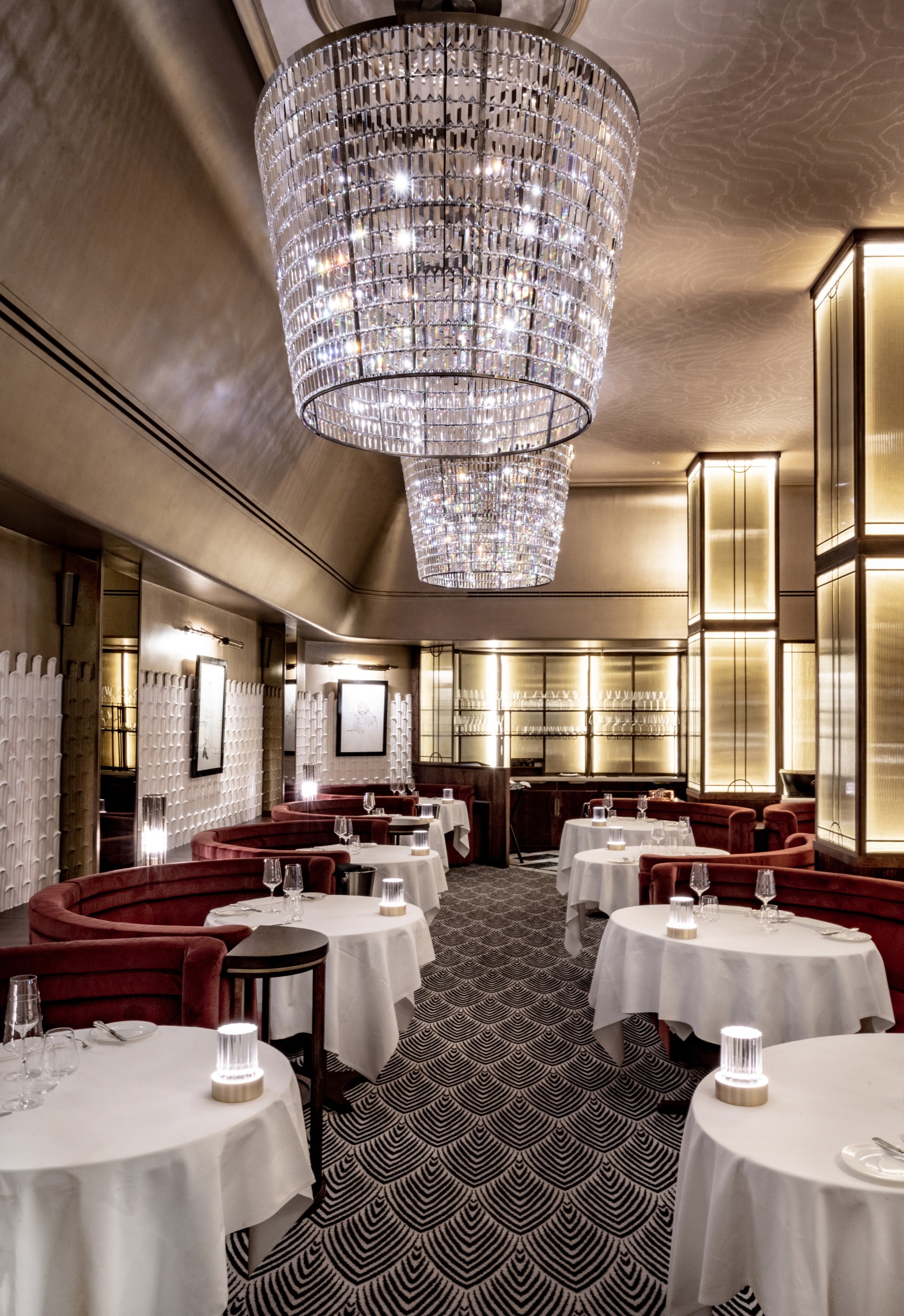 Elegant Savoy Grill venue with plush seating, ideal for upscale events and gatherings.