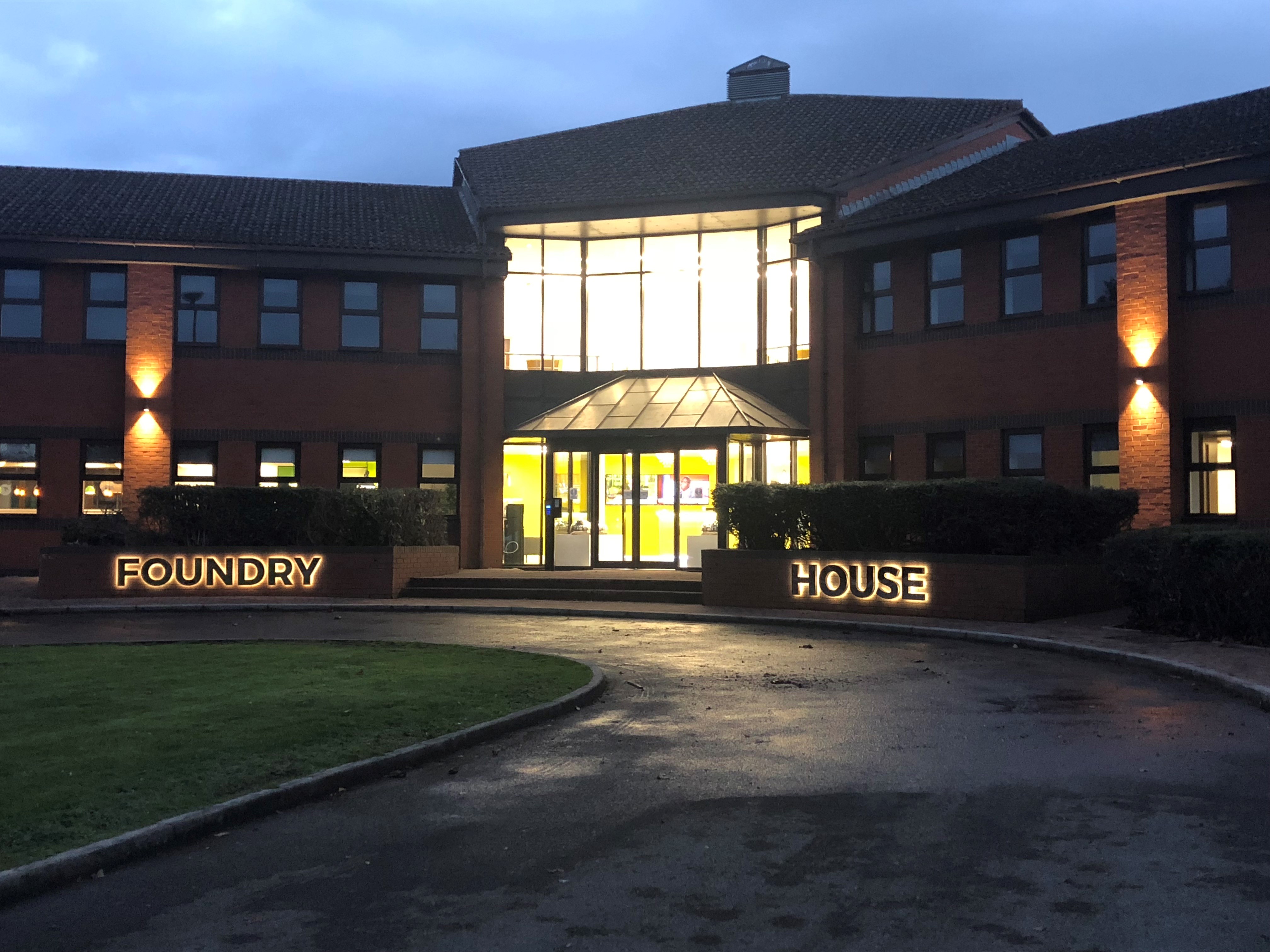Boardroom at Foundry House, Widnes - modern venue for corporate meetings and events.