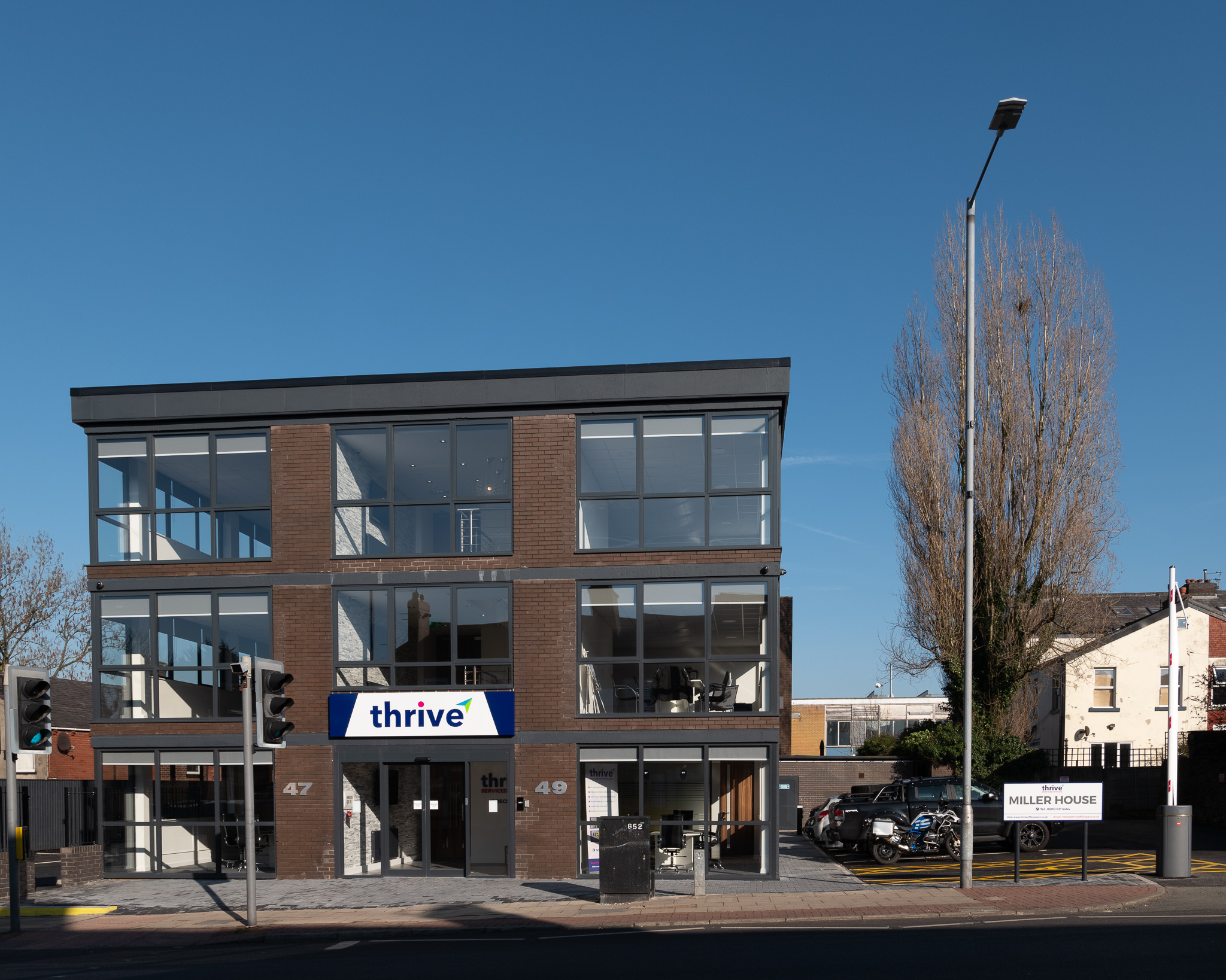 Modern meeting room in Miller House, Farnworth, ideal for corporate events and workshops.