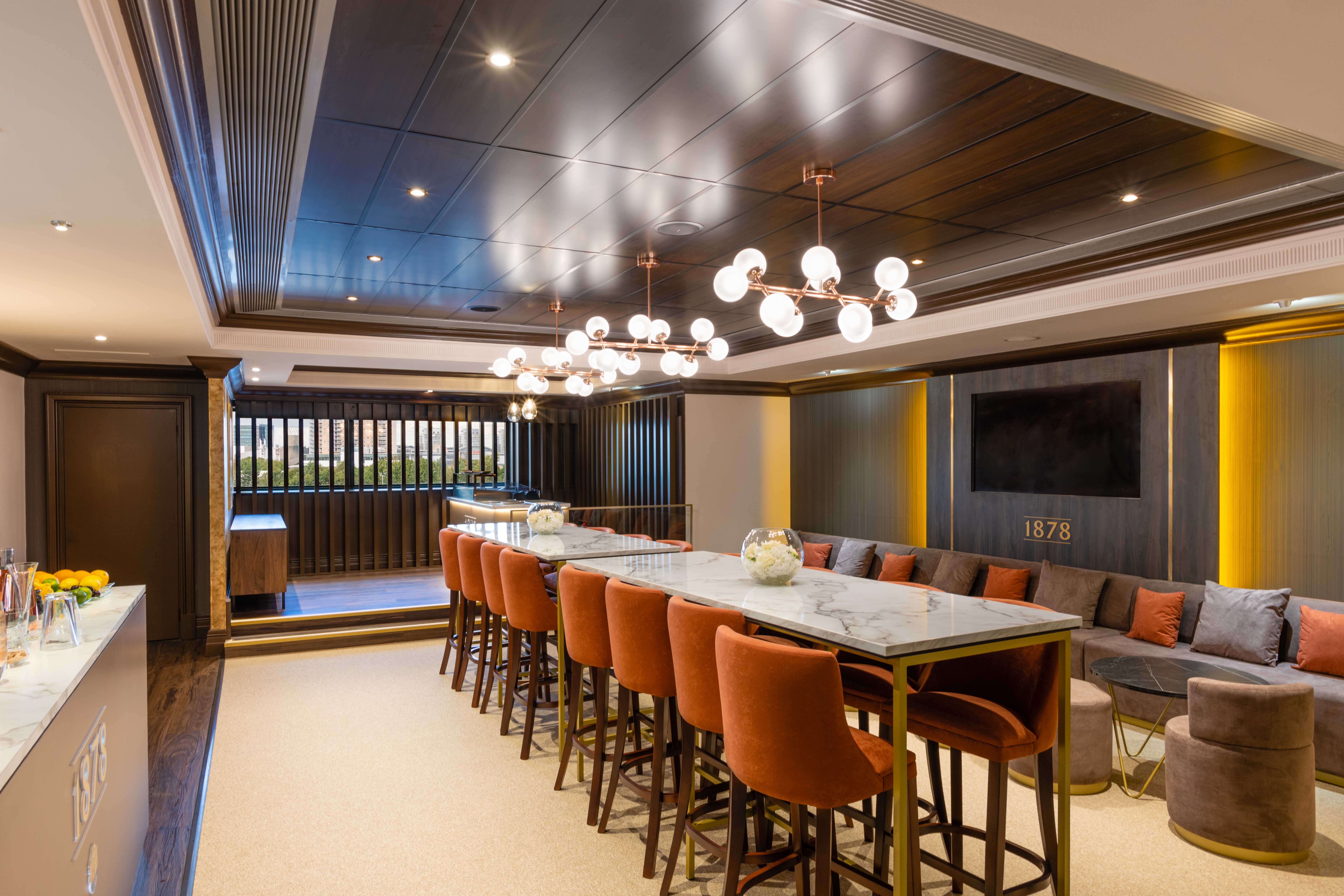 Sophisticated meeting space at Manchester United, ideal for networking events and gatherings.