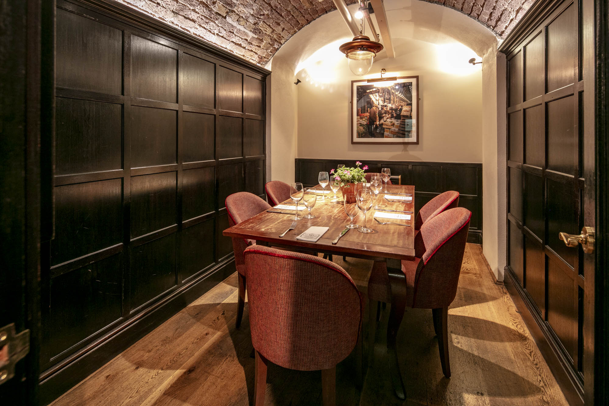 Board Room at Crusting Pipe, Covent Garden - elegant space for corporate events and meetings.