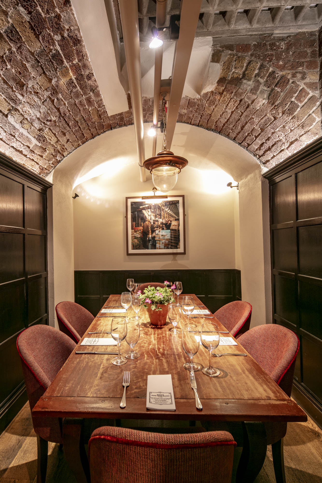 Intimate Board Room at Crusting Pipe, Covent Garden for private events and meetings.