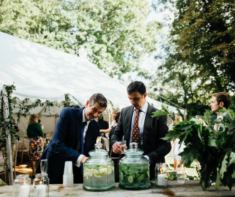 Outdoor event venue in Secret River Garden with lush greenery and elegant decor.