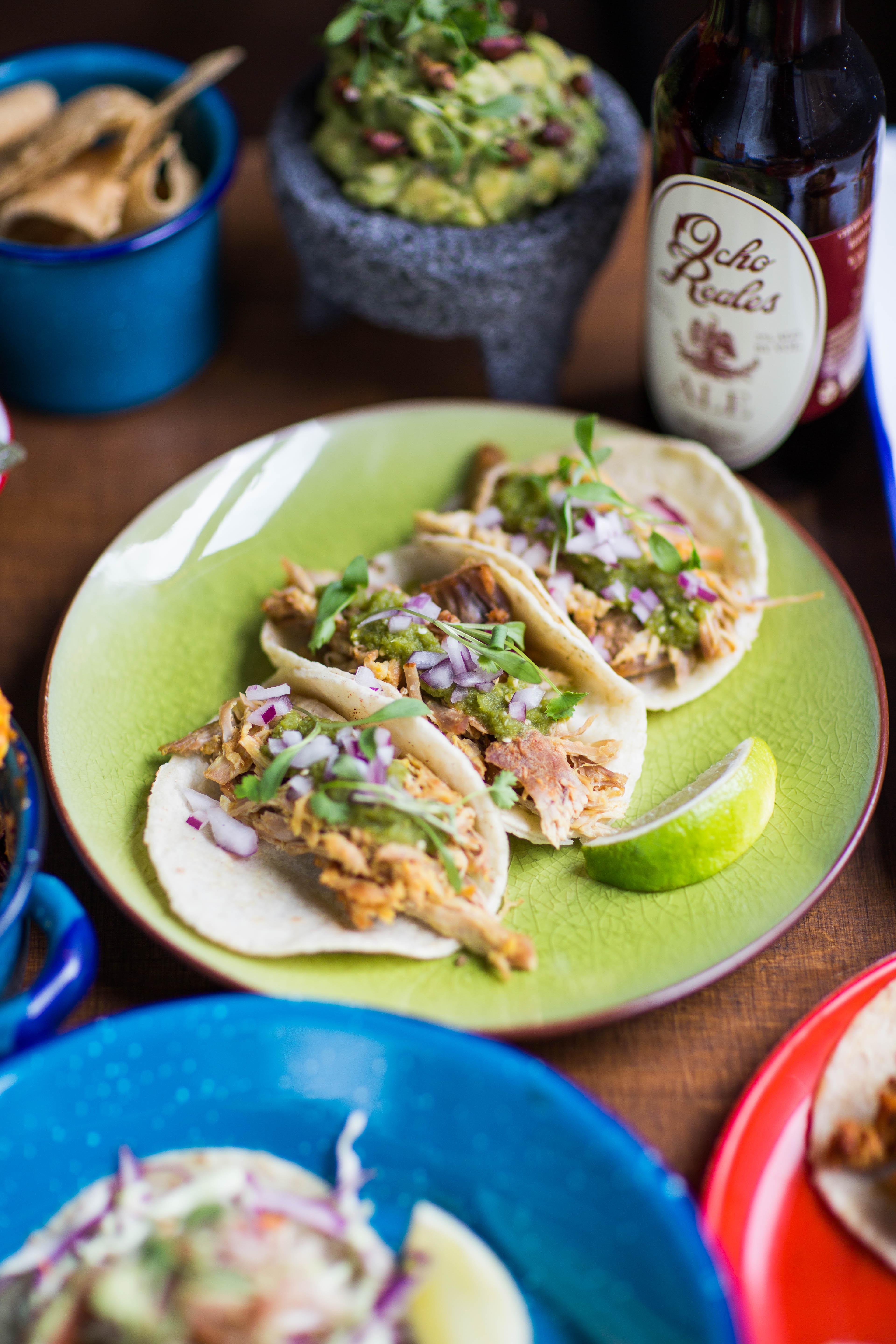 Vibrant tacos at Agave dining room, ideal for networking events and gatherings.