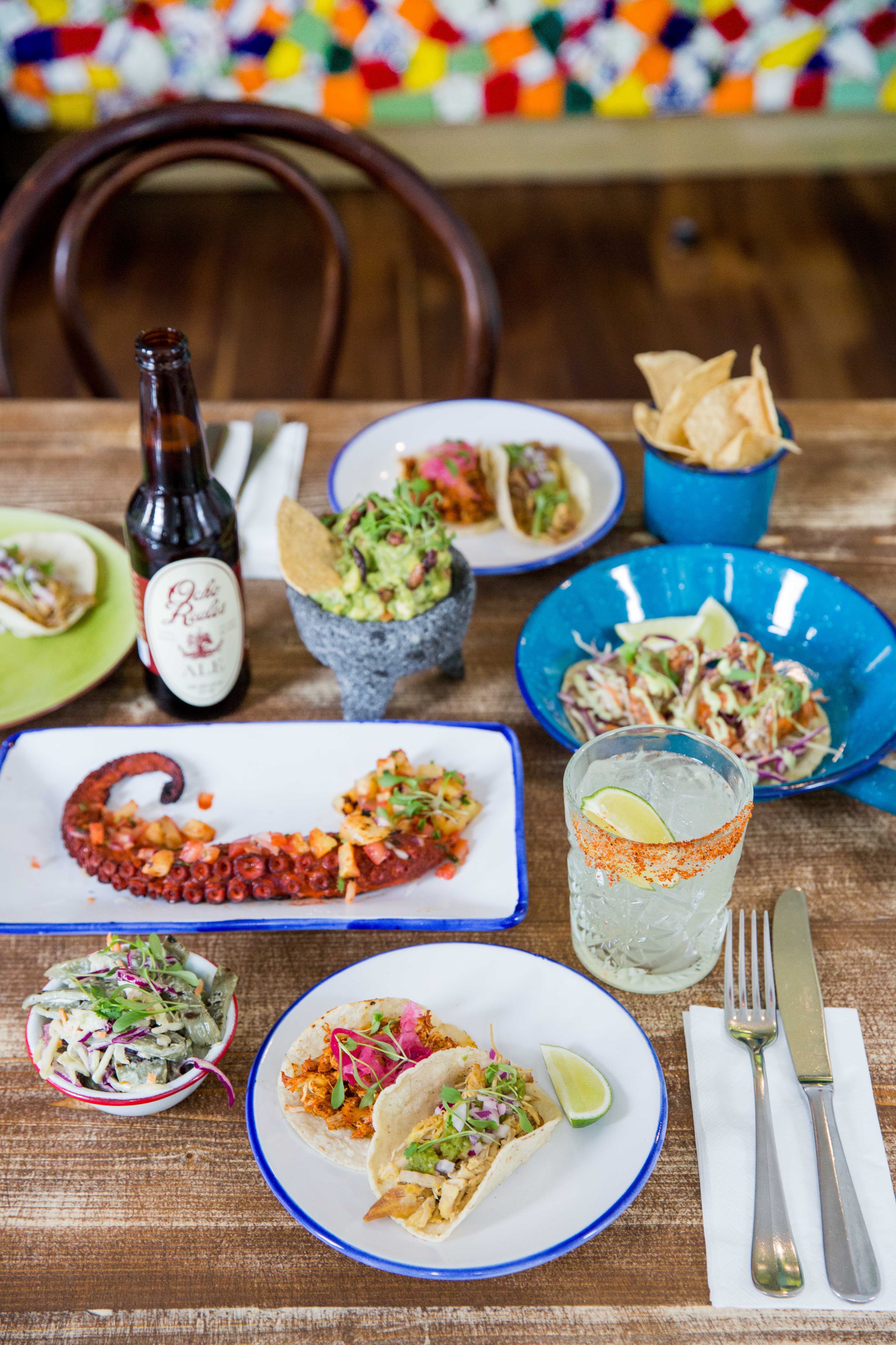 Agave dining room with gourmet tacos and craft cocktails for culinary events.