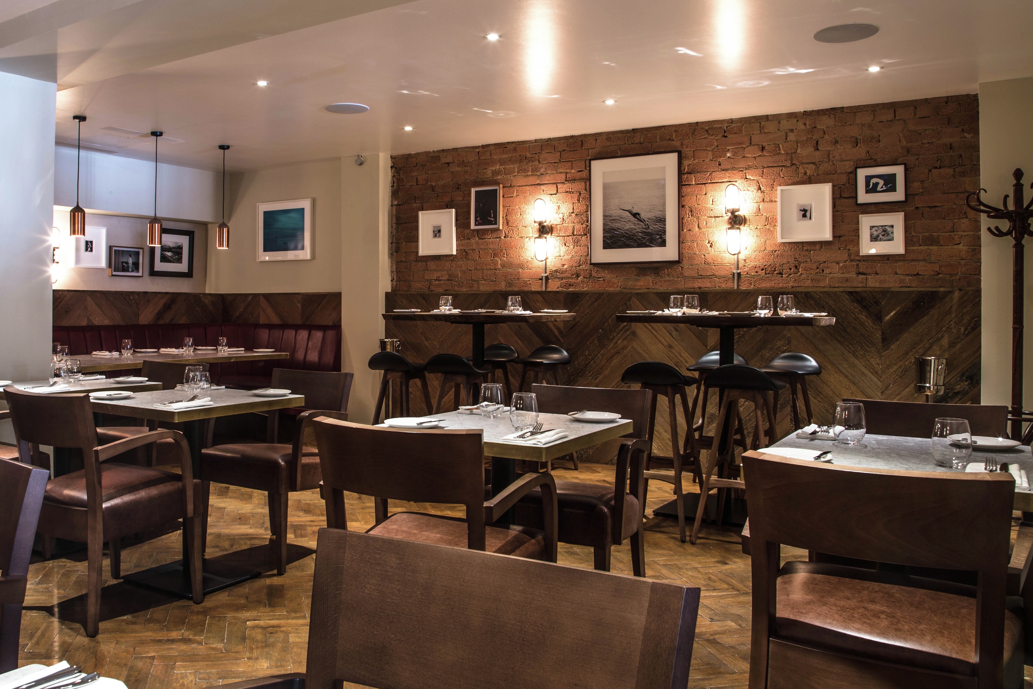 Stylish restaurant setting at Gordon Ramsay Bar and Grill for intimate events and gatherings.