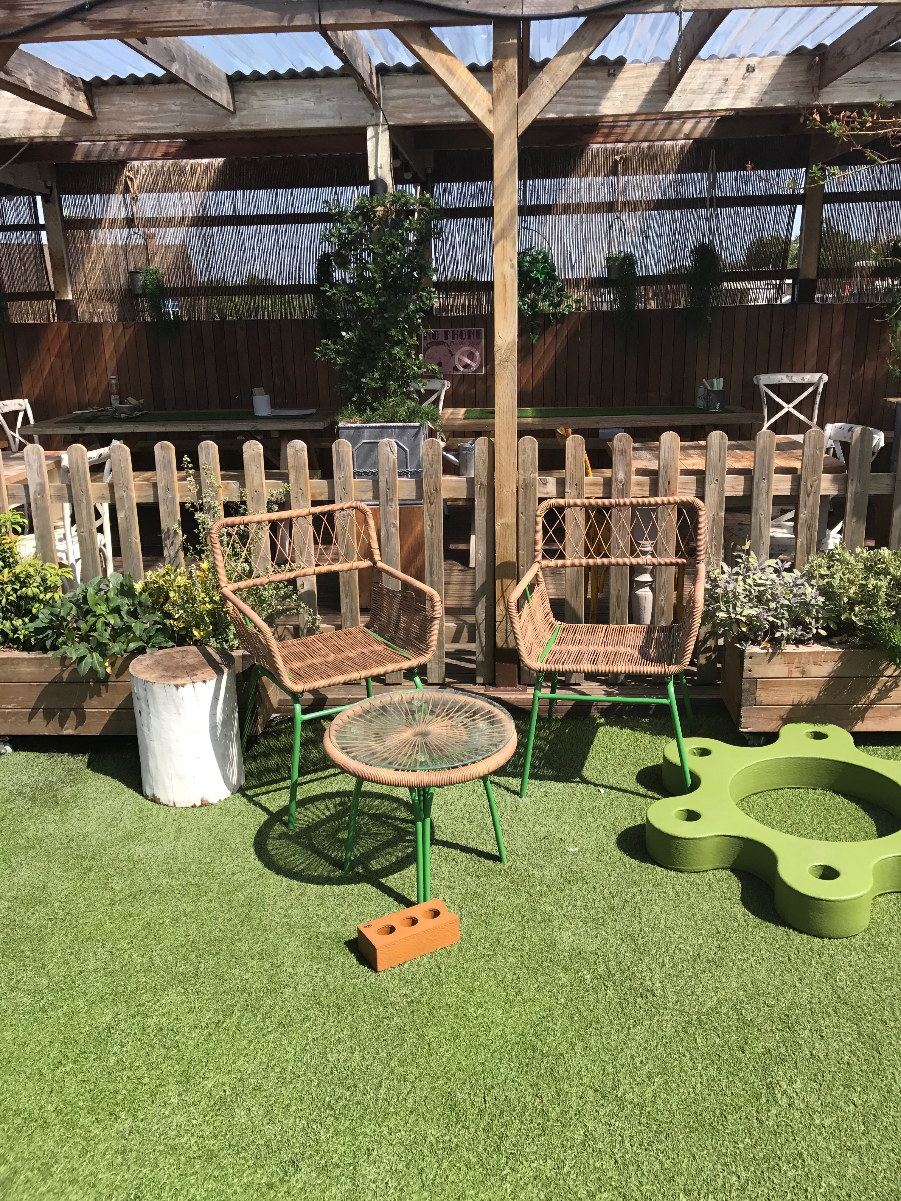 Chiswick Roof Terrace outdoor seating for casual meetings and networking events.