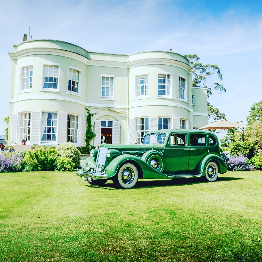 Vintage car at Deer Park Country House, ideal for weddings and corporate events.
