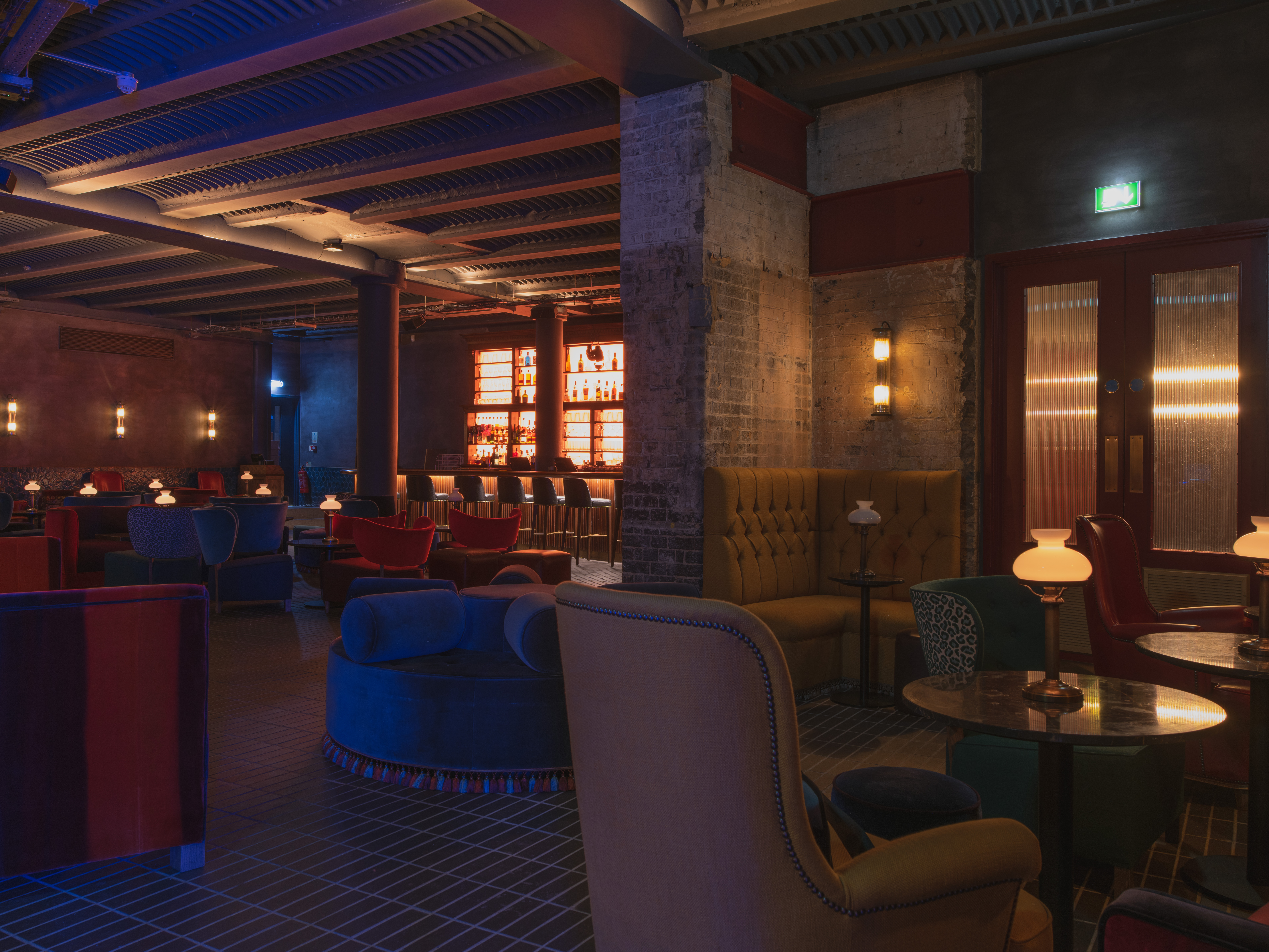 Stylish Jack Solomons Club venue with plush seating for networking events and cocktail receptions.