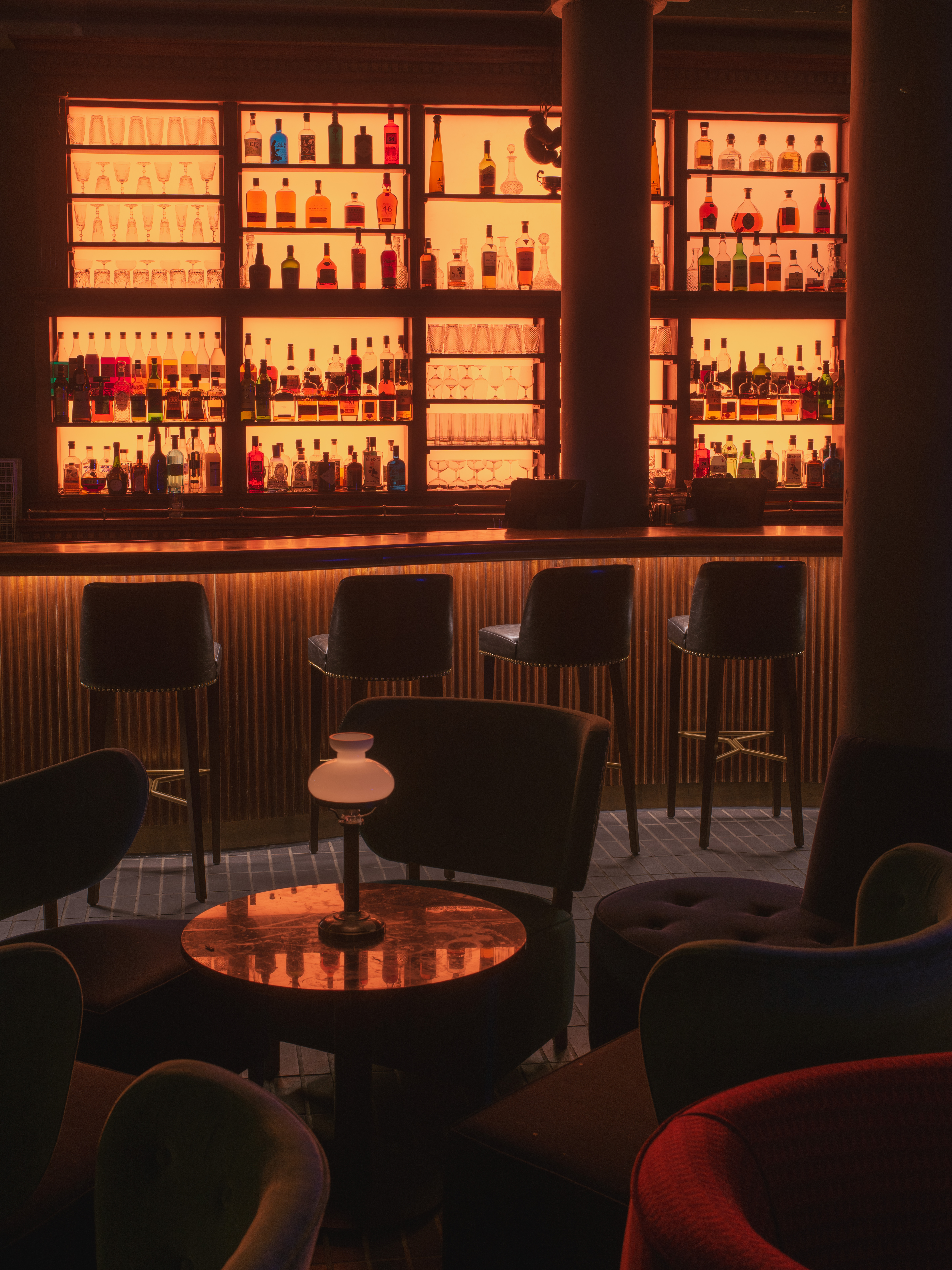 Stylish bar at Jack Solomons Club, perfect for networking events and cocktail receptions.