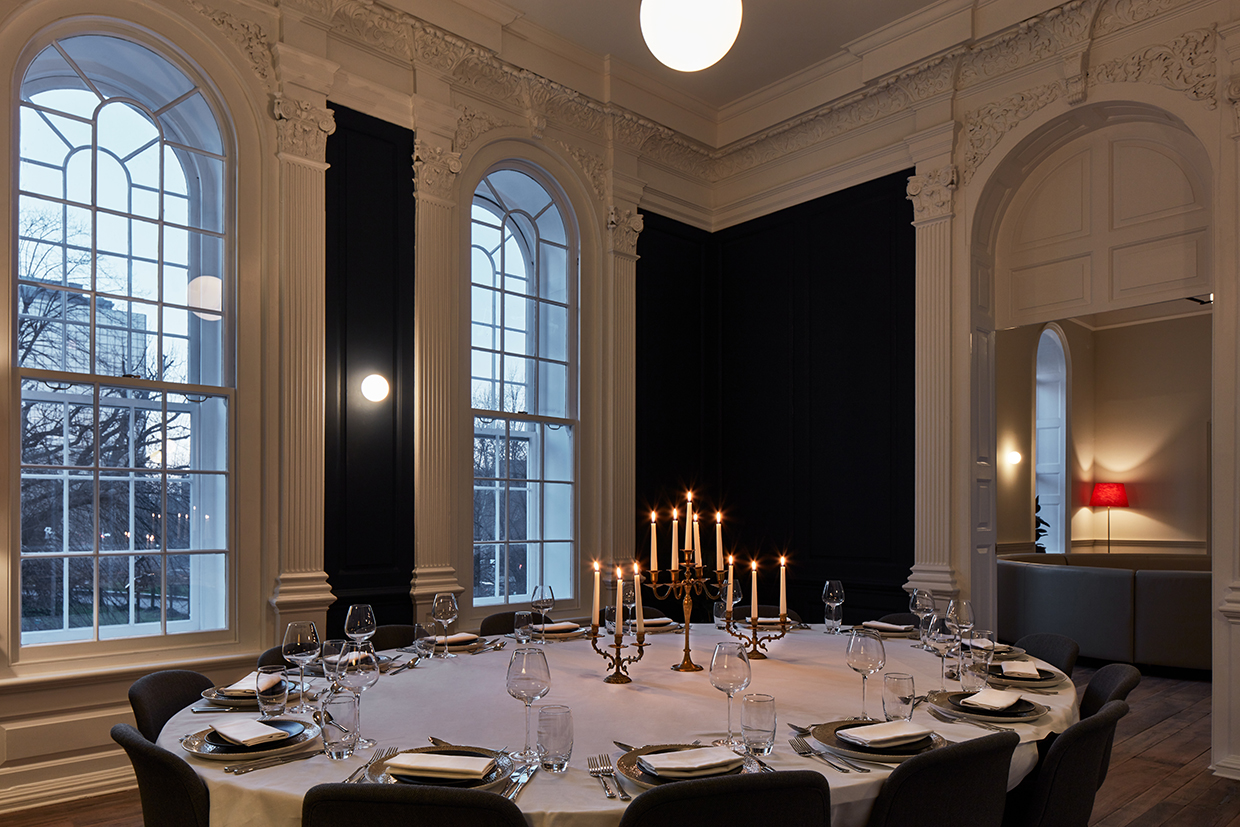 Elegant dining table in Butterwick Room, ideal for upscale events and intimate gatherings.