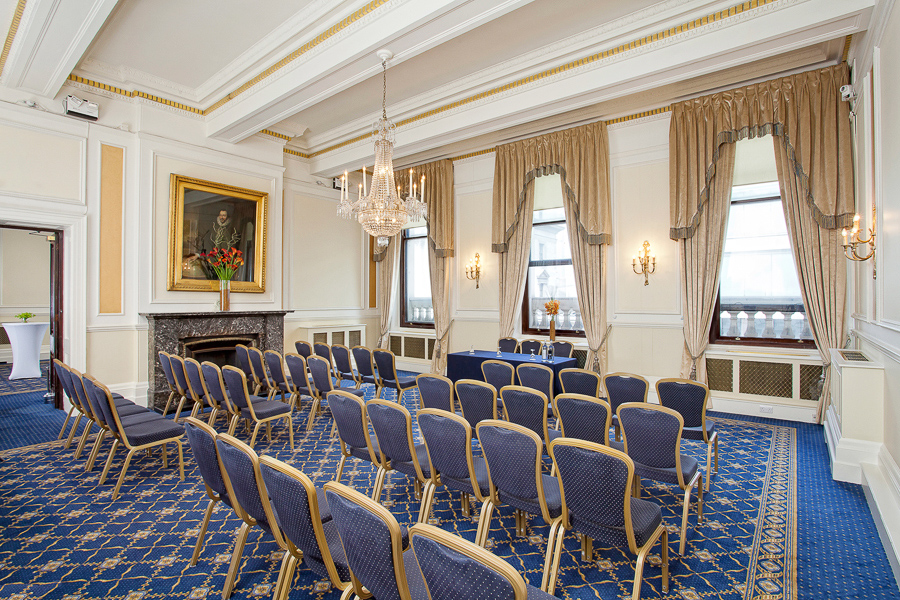 Elegant meeting room at Trafalgar Rooms, ideal for corporate events and presentations.