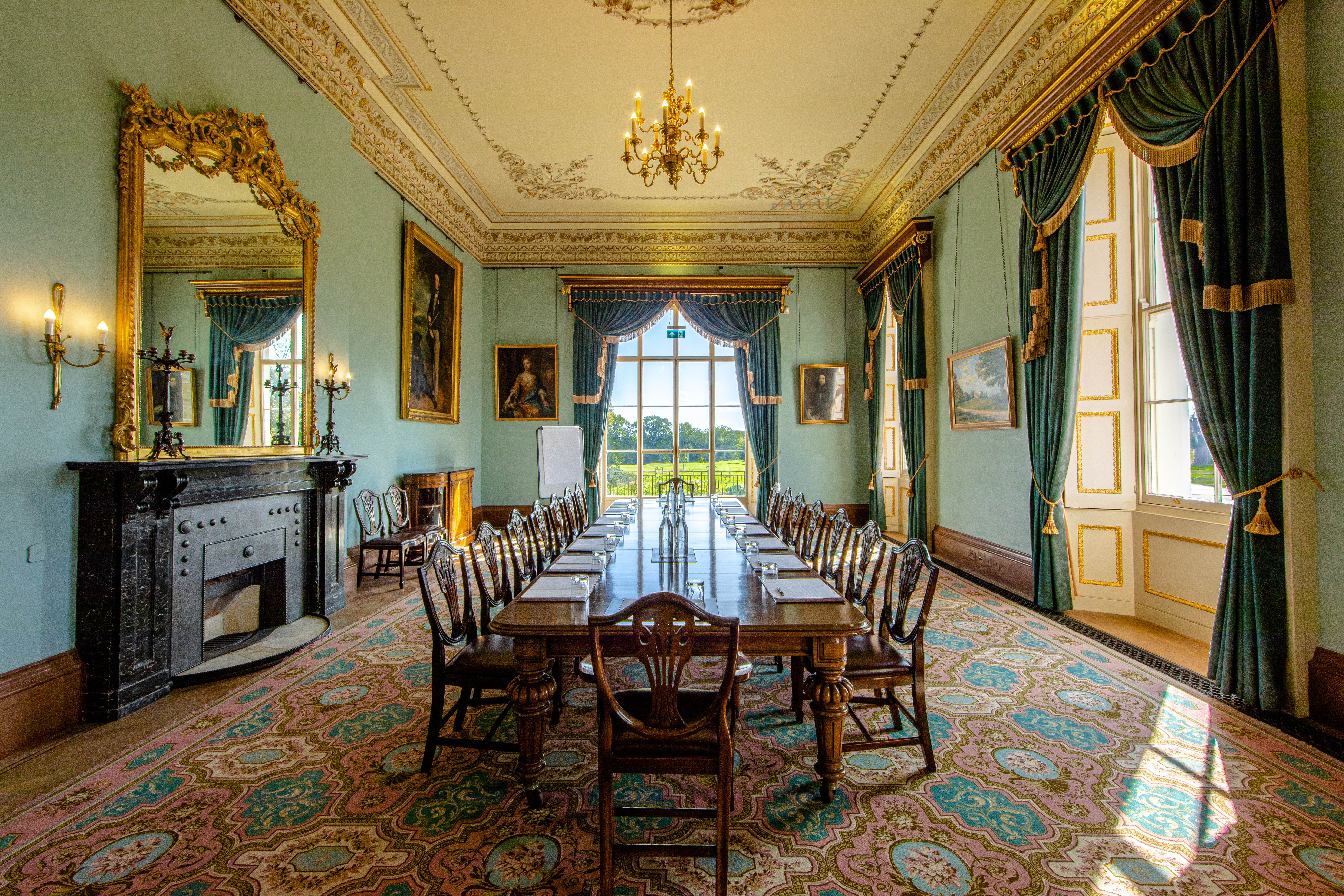 Elegant meeting room in Hylands House, ideal for corporate retreats and exclusive events.