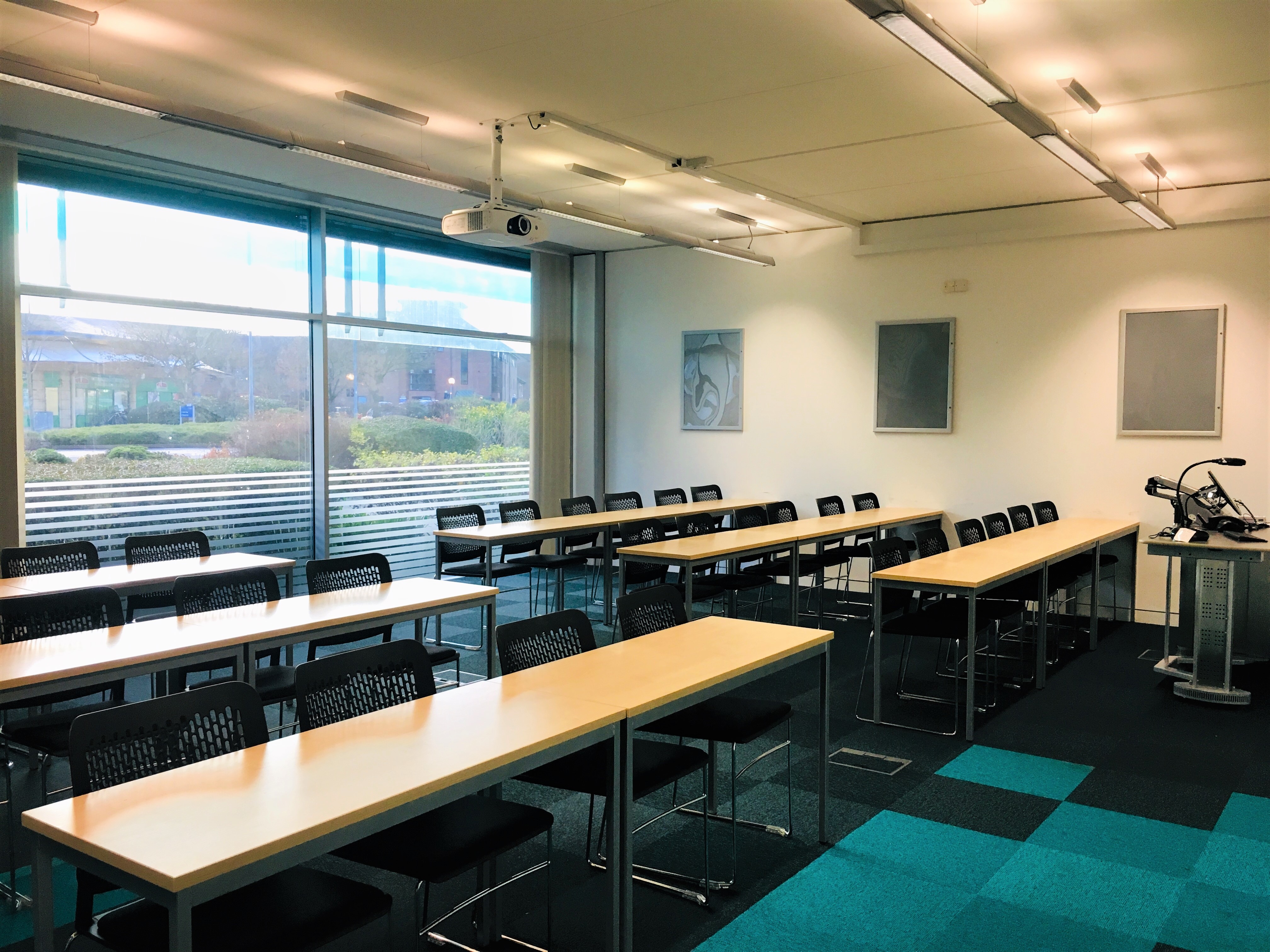 Small classroom in ARU Venue Hire, Chelmsford for workshops and training sessions.