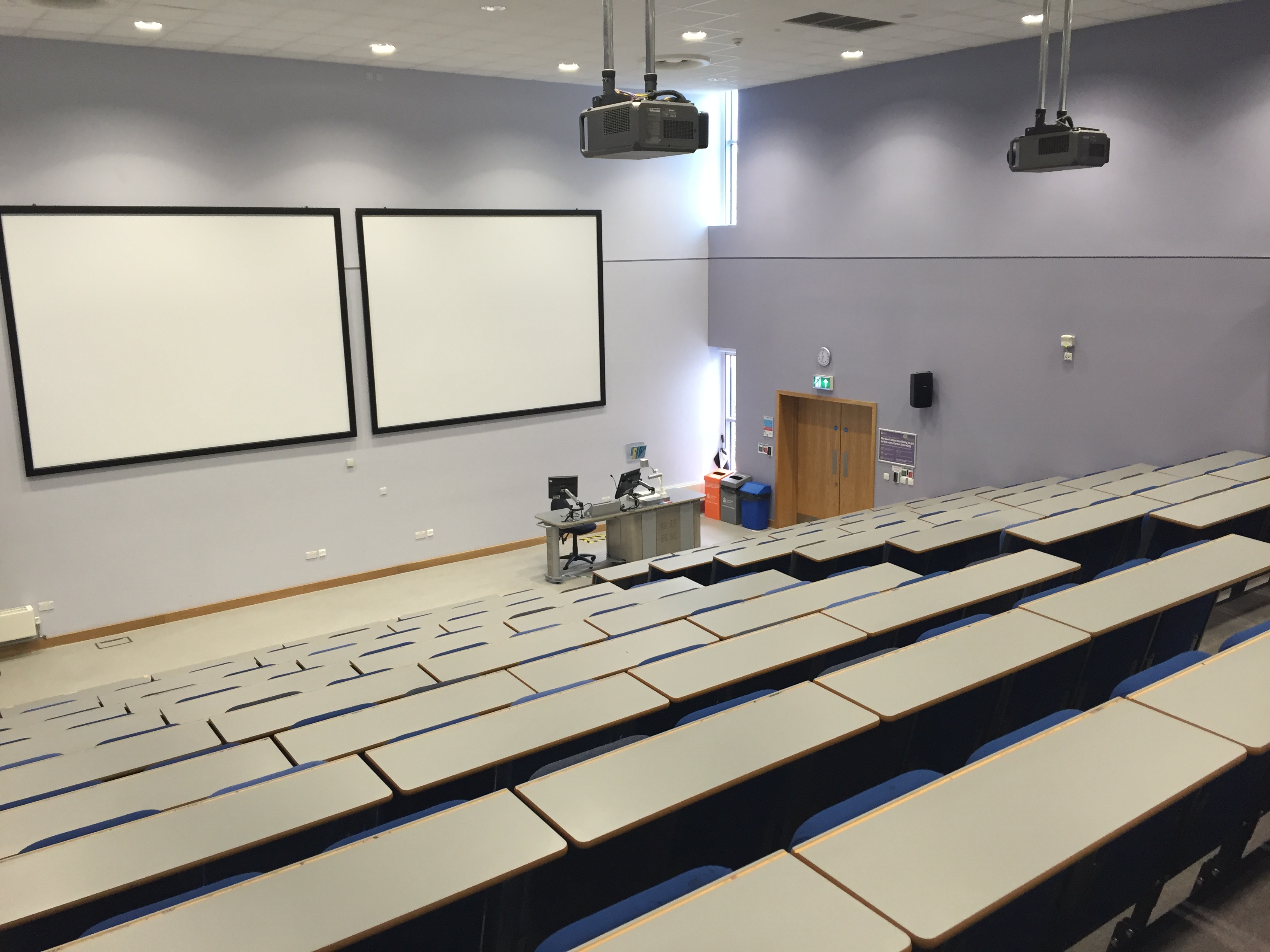 Spacious lecture hall with tiered seating for conferences in Chelmsford.
