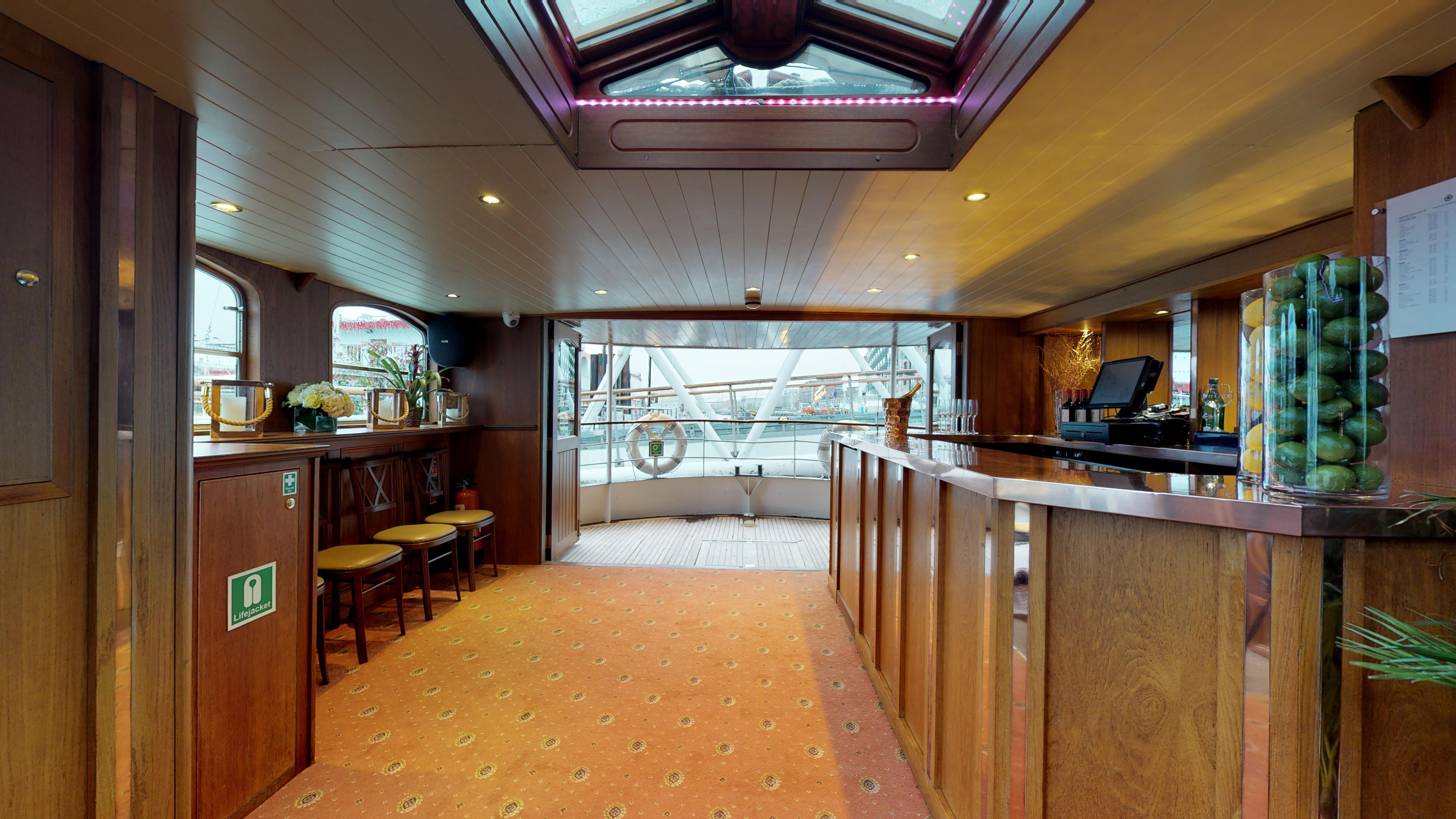 Stylish Edwardian venue with wooden finishes, perfect for corporate events and gatherings.