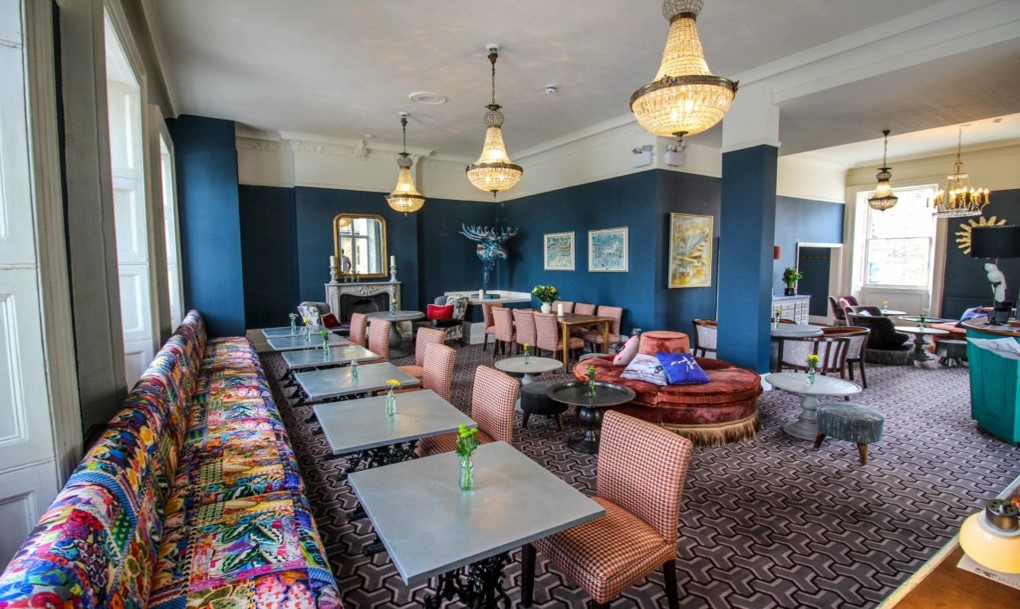Stylish Lillie Lounge with vibrant seating, perfect for events and gatherings.