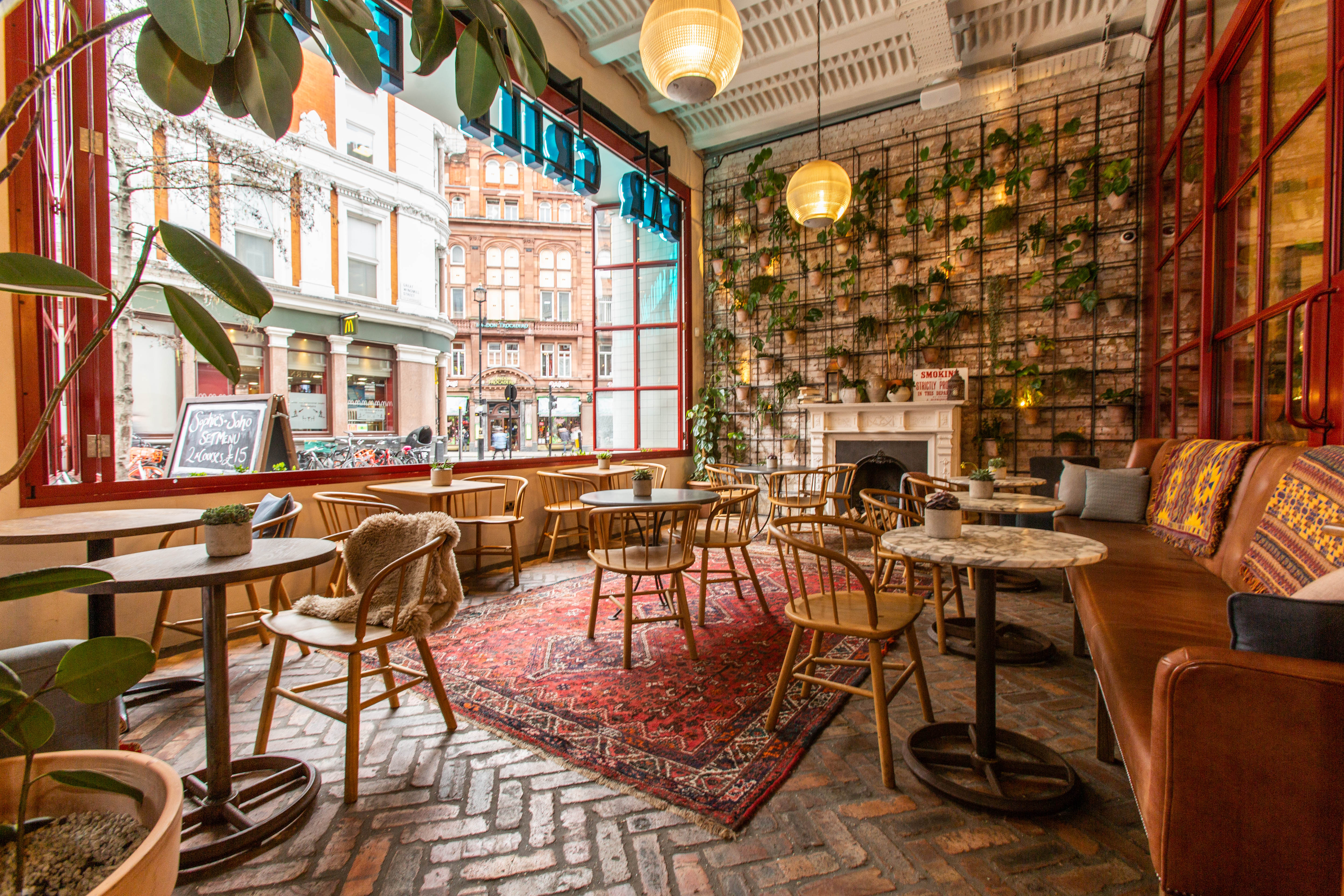 Stylish venue with cozy furnishings for intimate meetings and networking events.