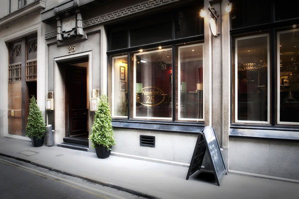 Sophisticated venue entrance at Number 25 Birchin Lane for upscale corporate events.