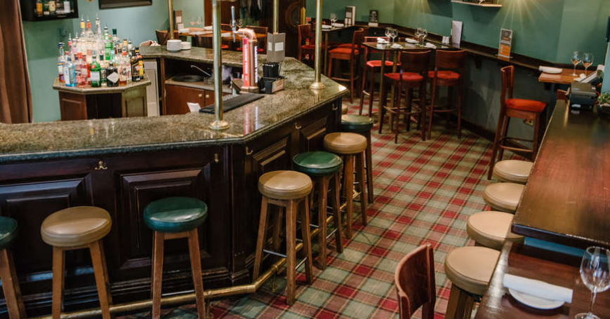 Cozy bar venue at Number 25 Birchin Lane for networking and informal meetings.