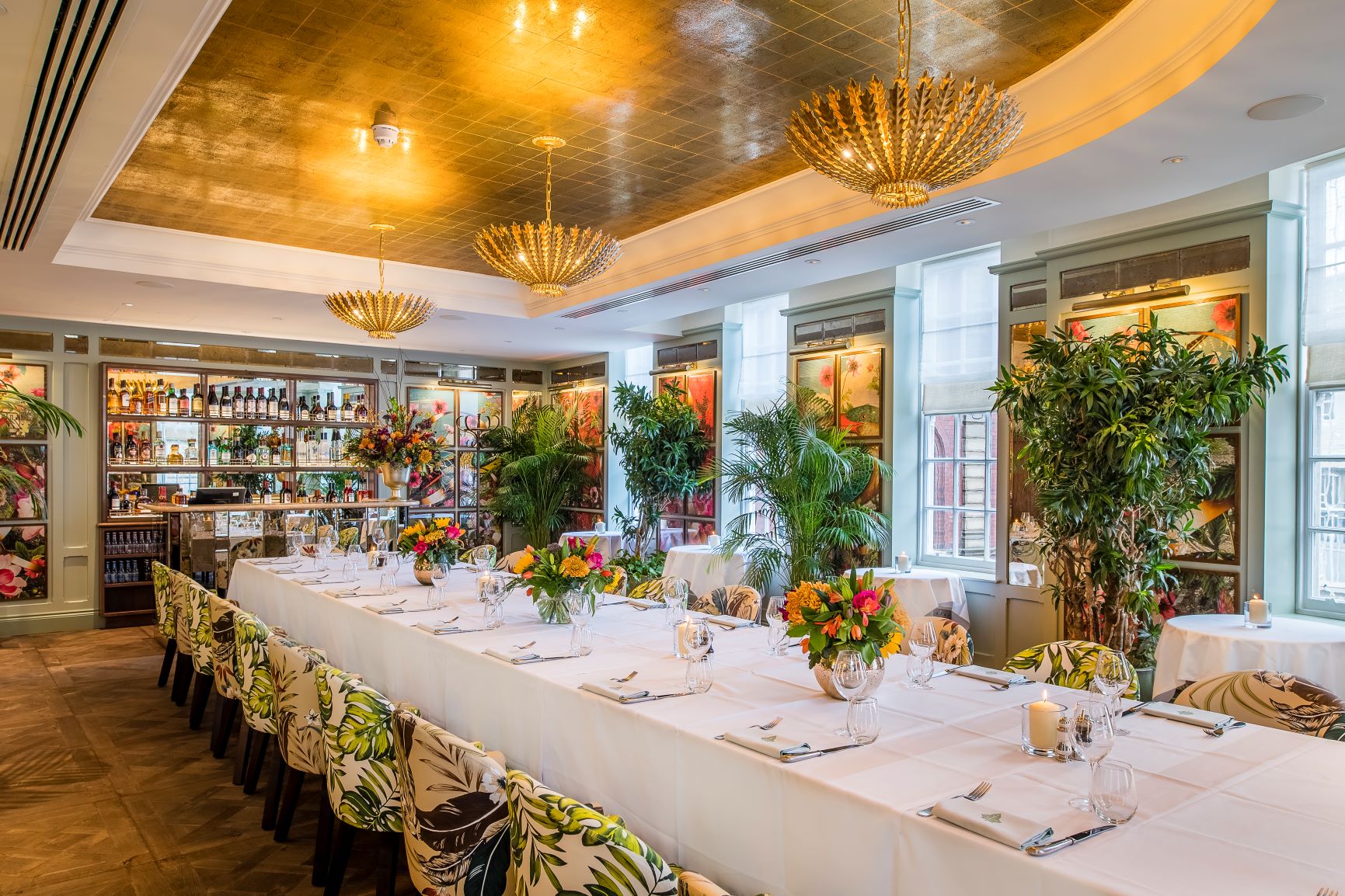 Elegant dining space in The Ivy, ideal for intimate meetings and events.