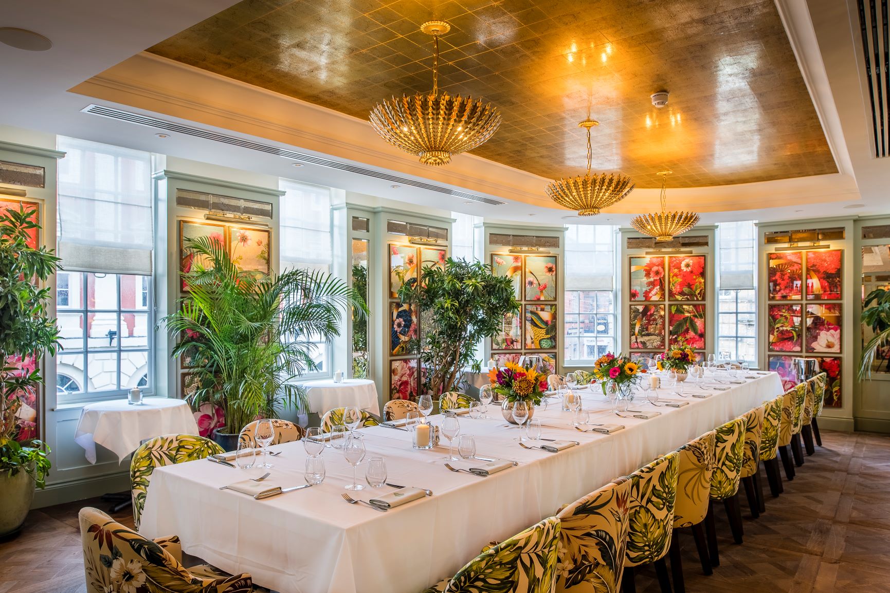 Elegant dining room at The Ivy, ideal for intimate gatherings and corporate events.