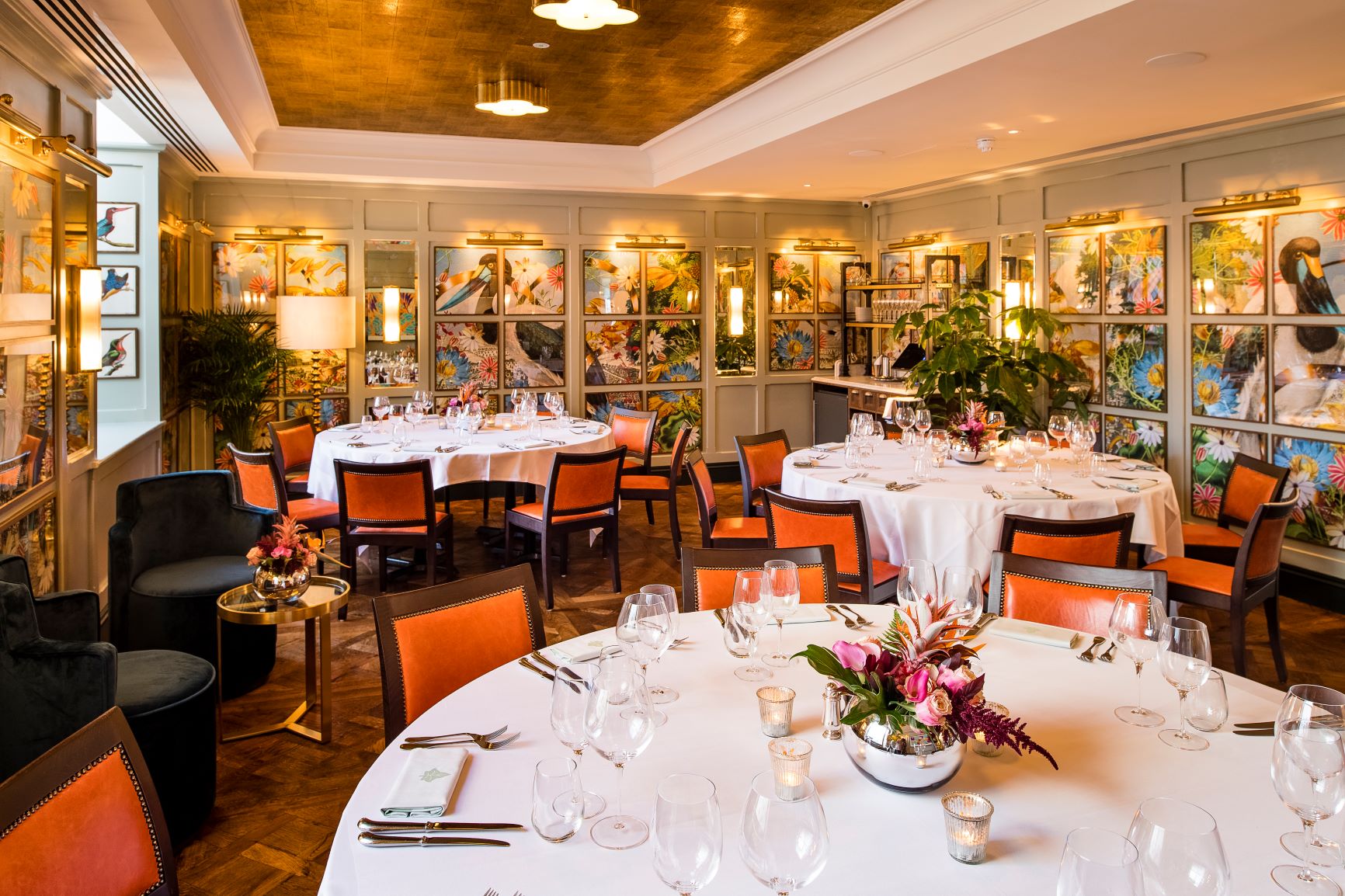 Elegant dining room at The Ivy Winchester, perfect for corporate events and receptions.