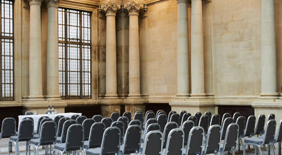 Elegant Sansovino Hall in Bristol Harbour Hotel, perfect for conferences and seminars.