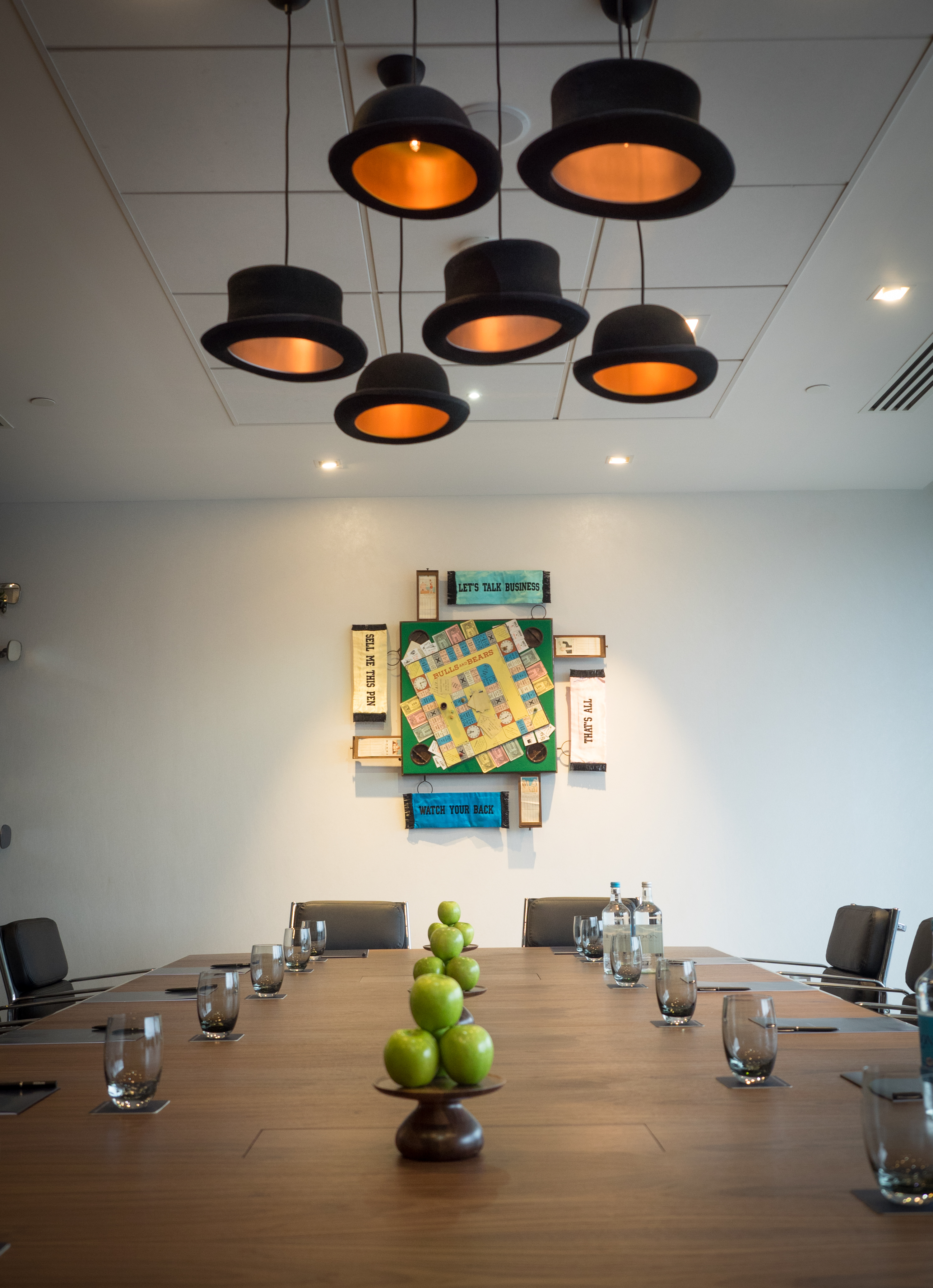 Bulls & Bears meeting room in Hilton Bournemouth with game-themed wall art for workshops.
