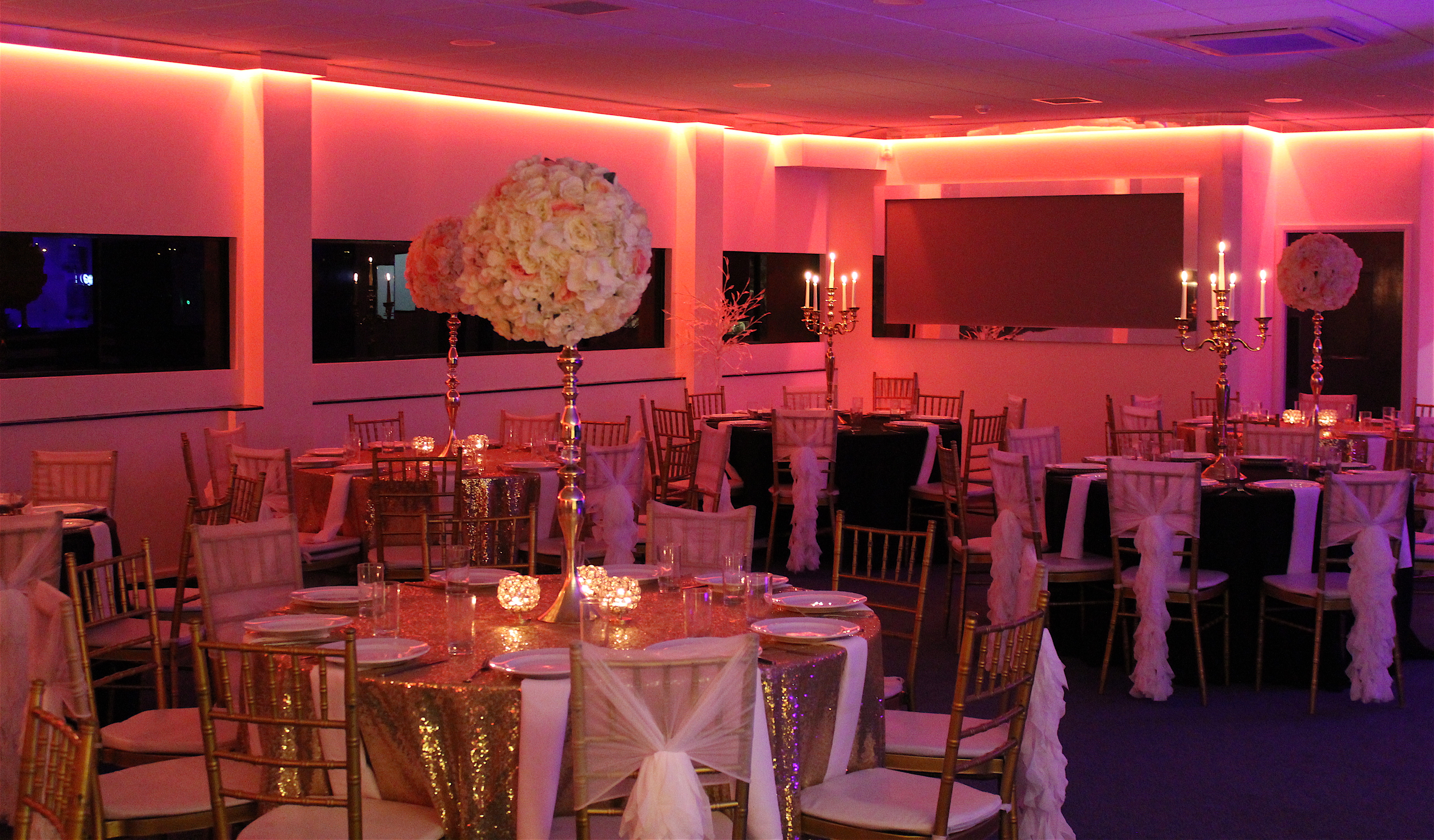 Elegant Silver Suite with luxurious decor for upscale events and celebrations.