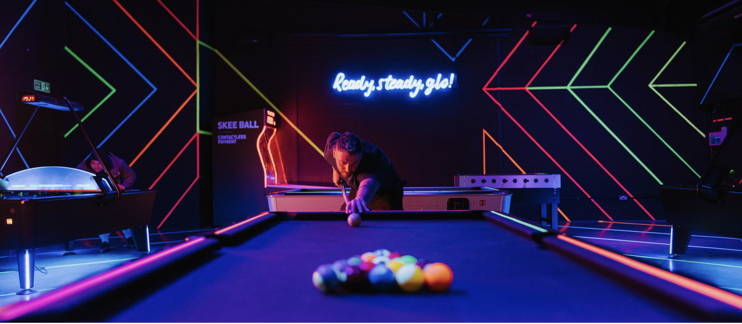 Vibrant Playbox Room at Boxpark Wembley, ideal for corporate events and team-building activities.