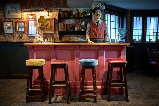 Charming bar setup in The Walrus' Raised Room for networking events and gatherings.