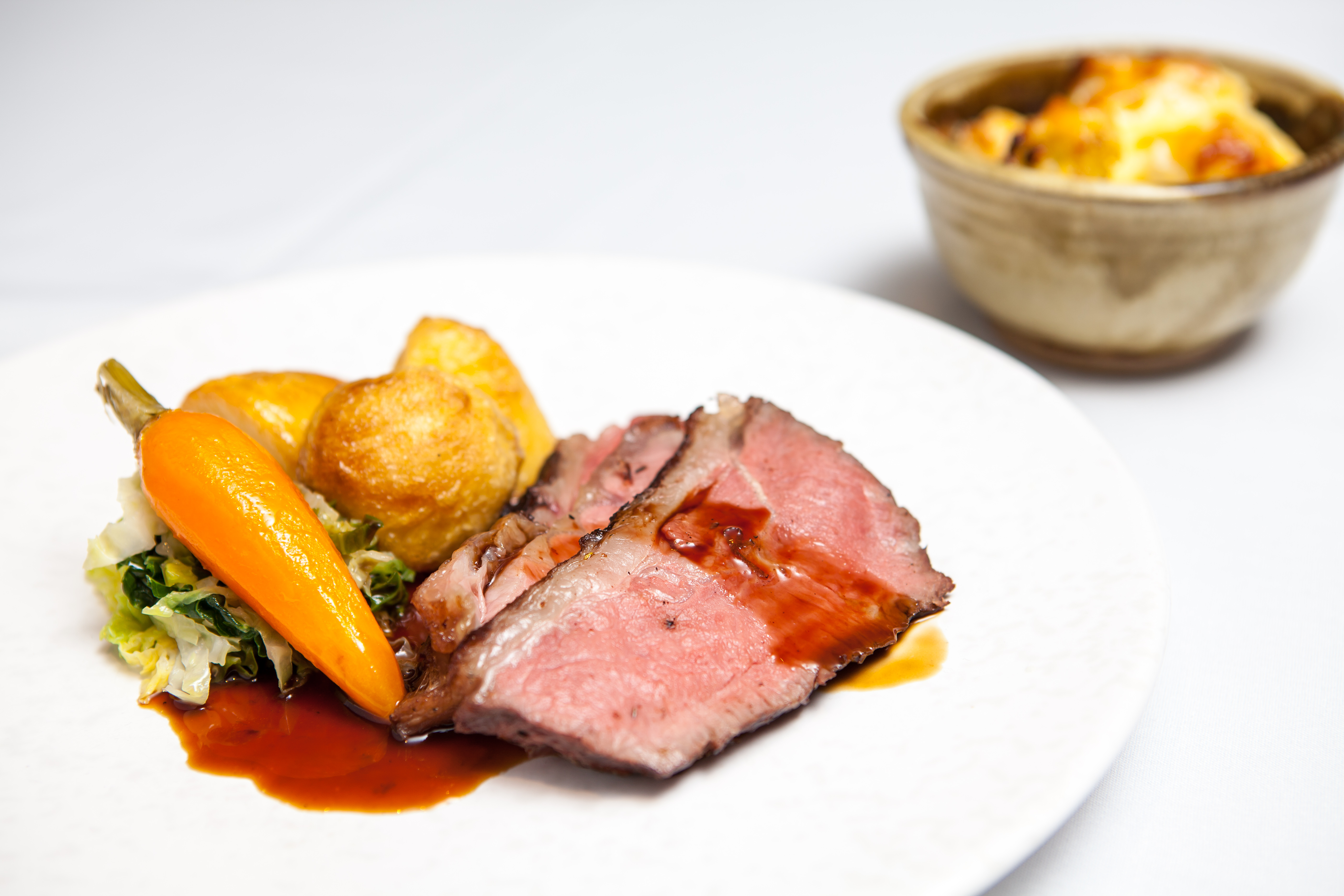Succulent roast beef dish at James Martin restaurant, perfect for events and dining.