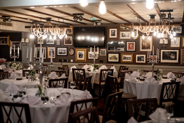 Elegant dining space at White Swan Hotel for corporate events and galas.
