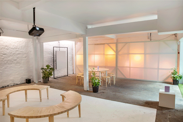 The Undercroft event space with flexible seating for meetings and gatherings.