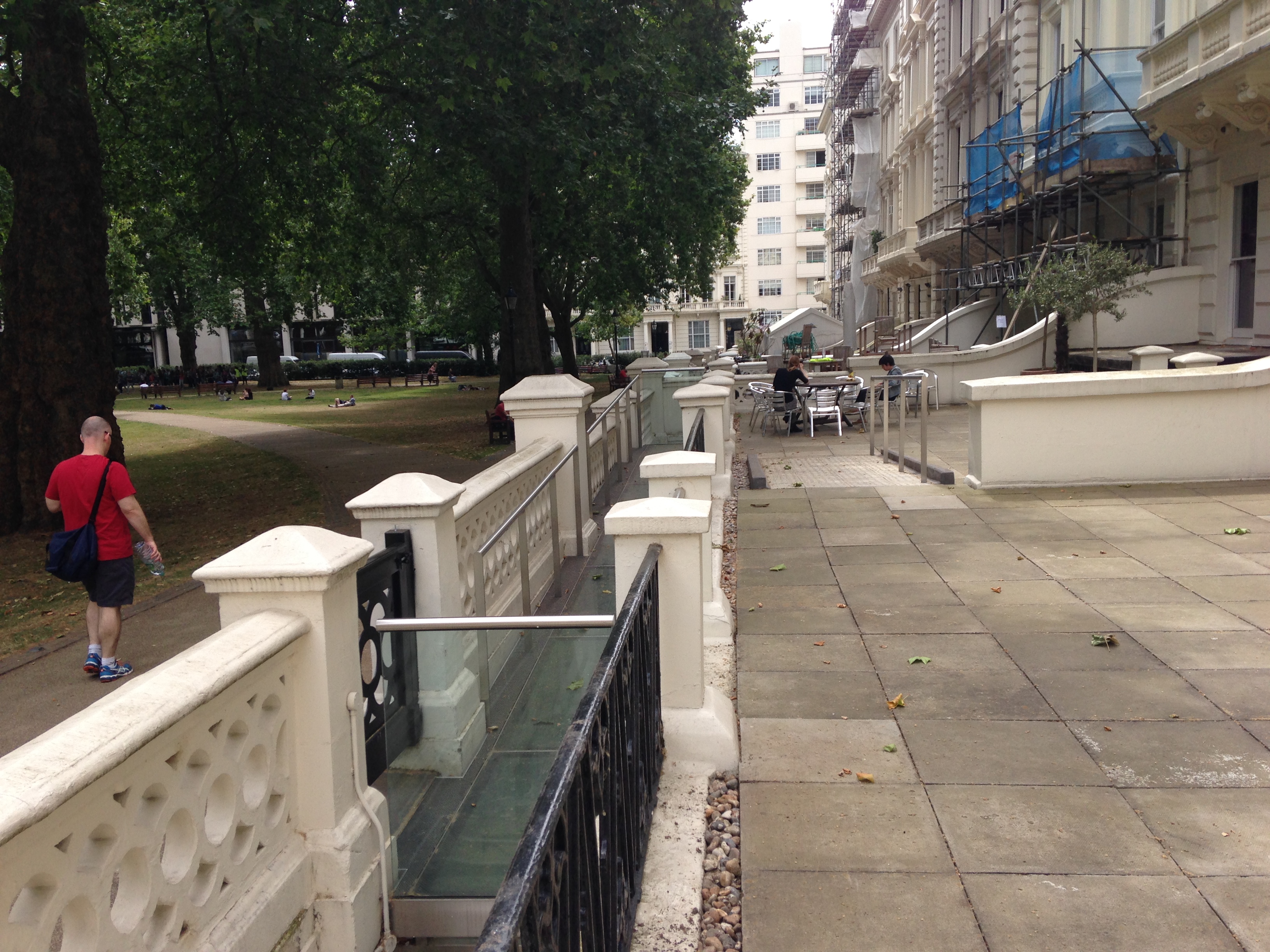 Outdoor terrace at Stein's Berlin Restaurant, ideal for casual networking events.