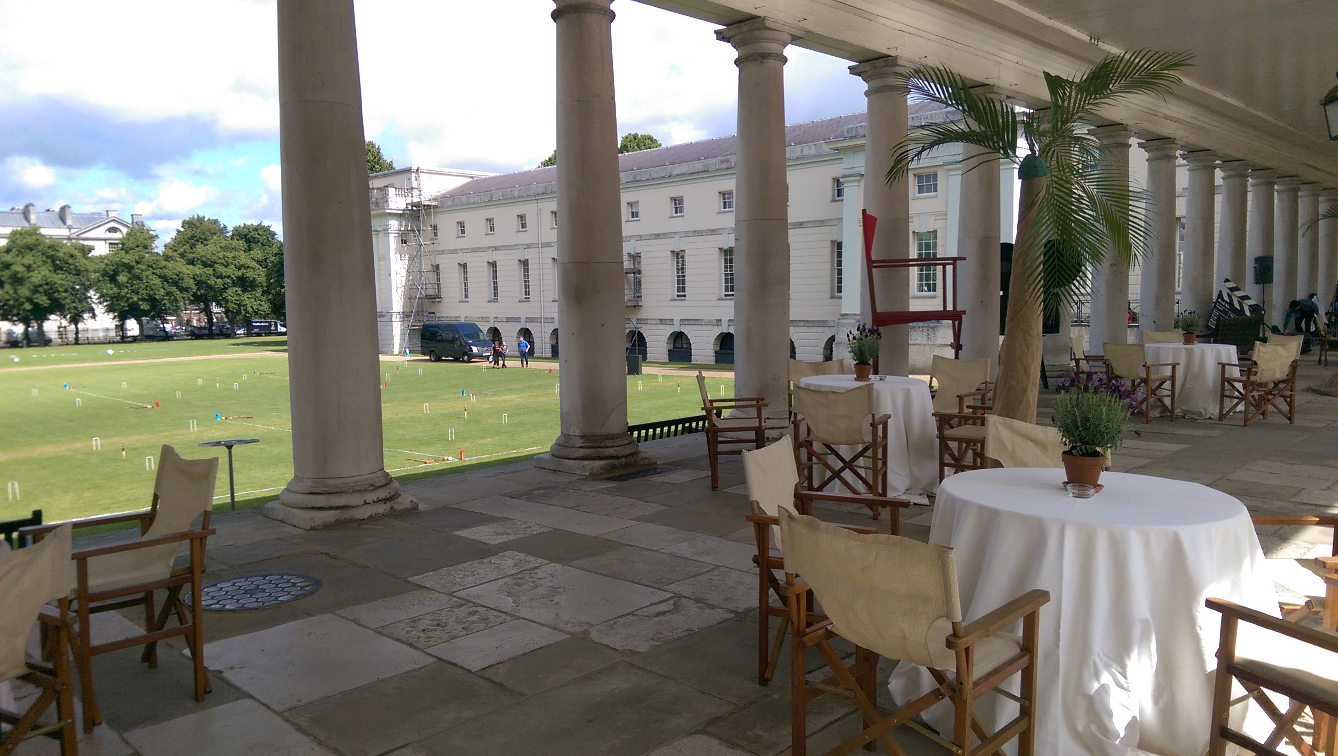 Elegant outdoor event space at South Lawns, The Queen's House, ideal for gatherings.