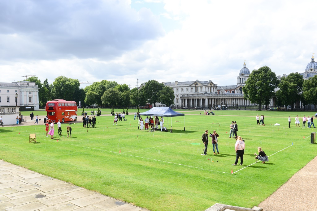 South Lawns at The Queen's House, vibrant outdoor event space with lush green lawn.