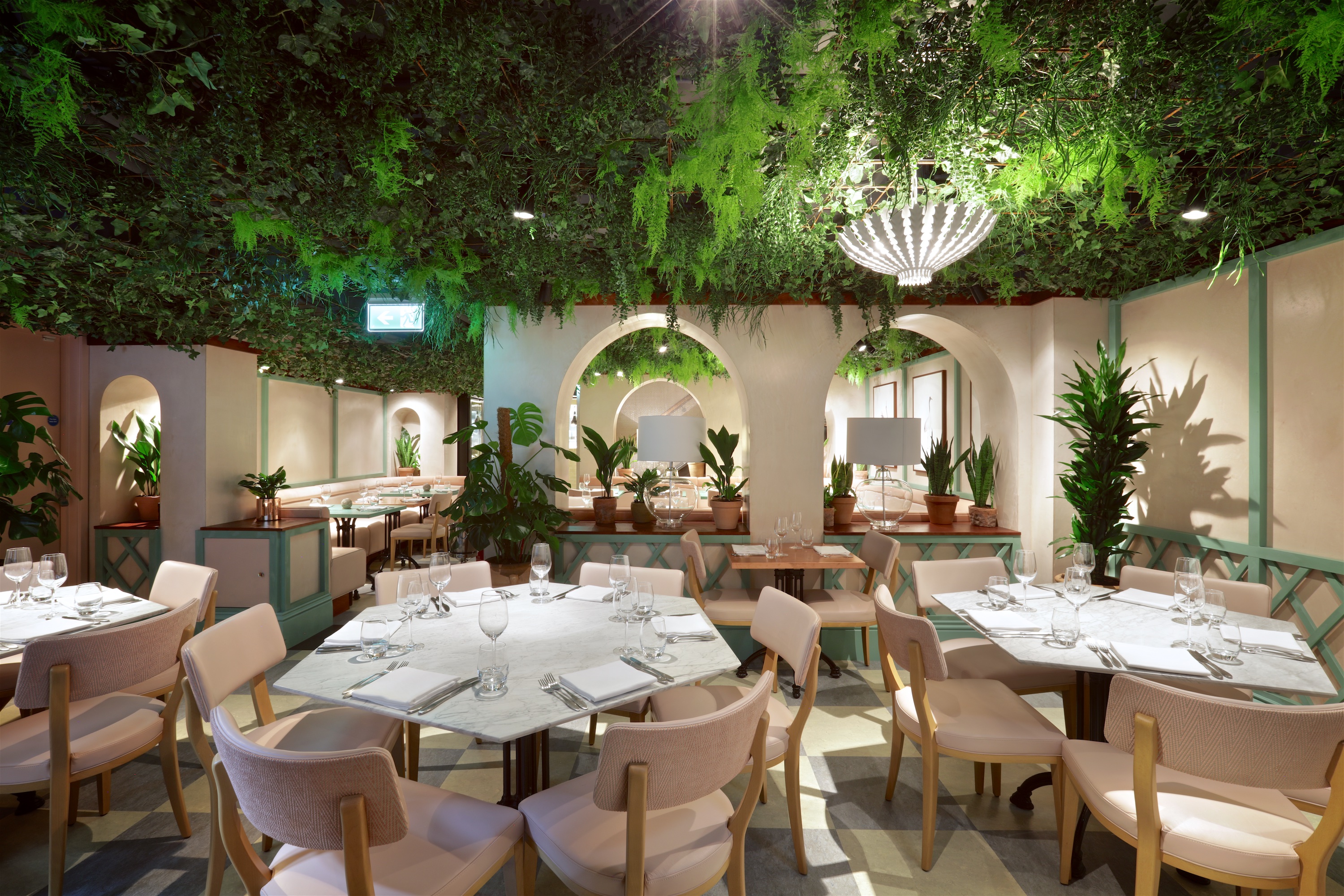 Garden Room at Kanishka Mayfair, elegant decor, ideal for upscale events and gatherings.