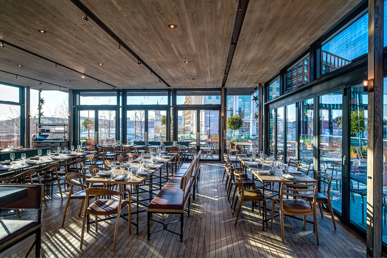 First Floor Dining Room at The Lighterman: modern venue for events with natural light.
